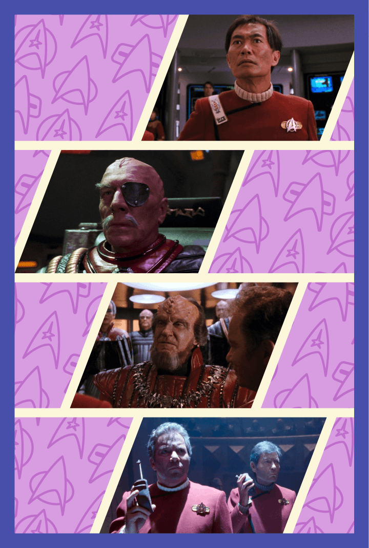 Collage of stills of Star Trek VI: The Undiscovered Country