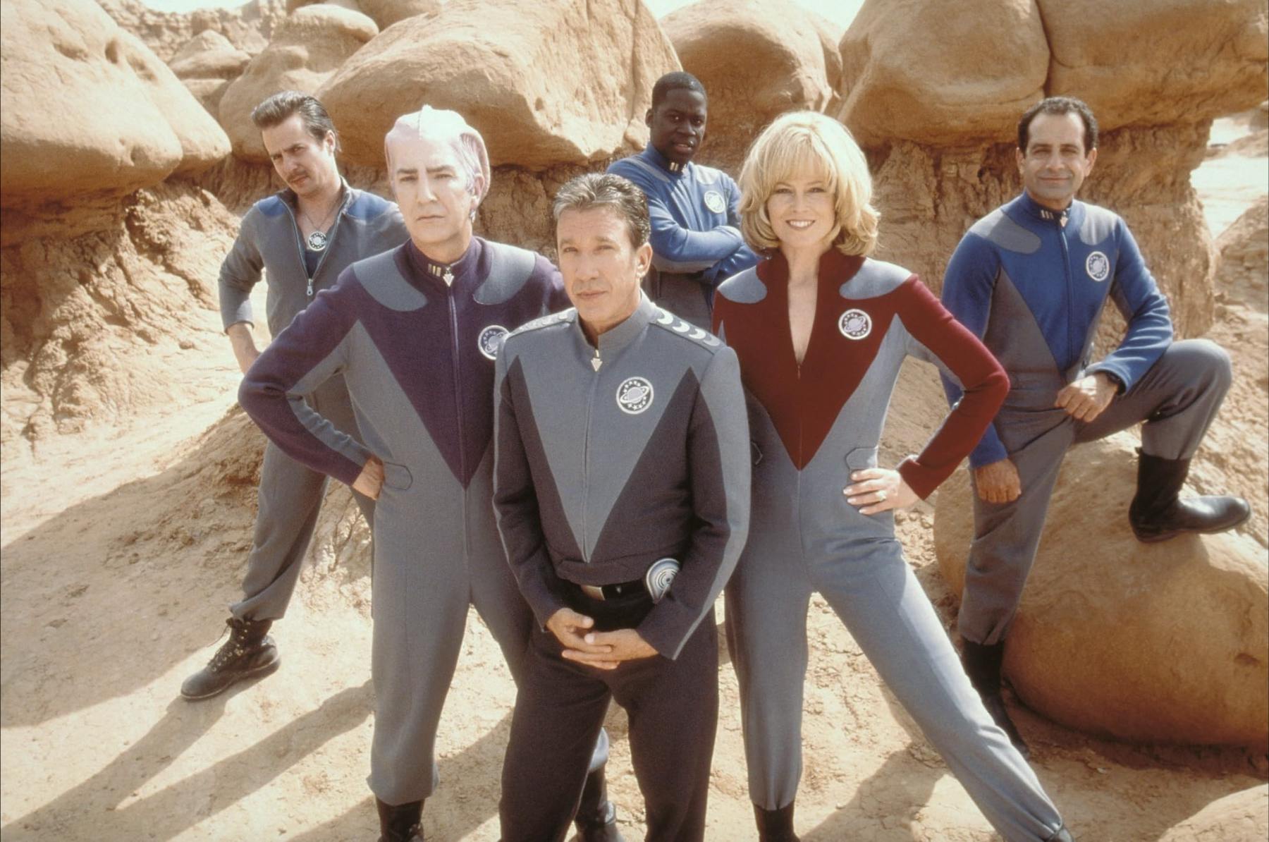 Sigourney Weaver, Alan Rickman, Tim Allen, Tony Shalhoub, Sam Rockwell, and Daryl Mitchell in Galaxy Quest (1999)