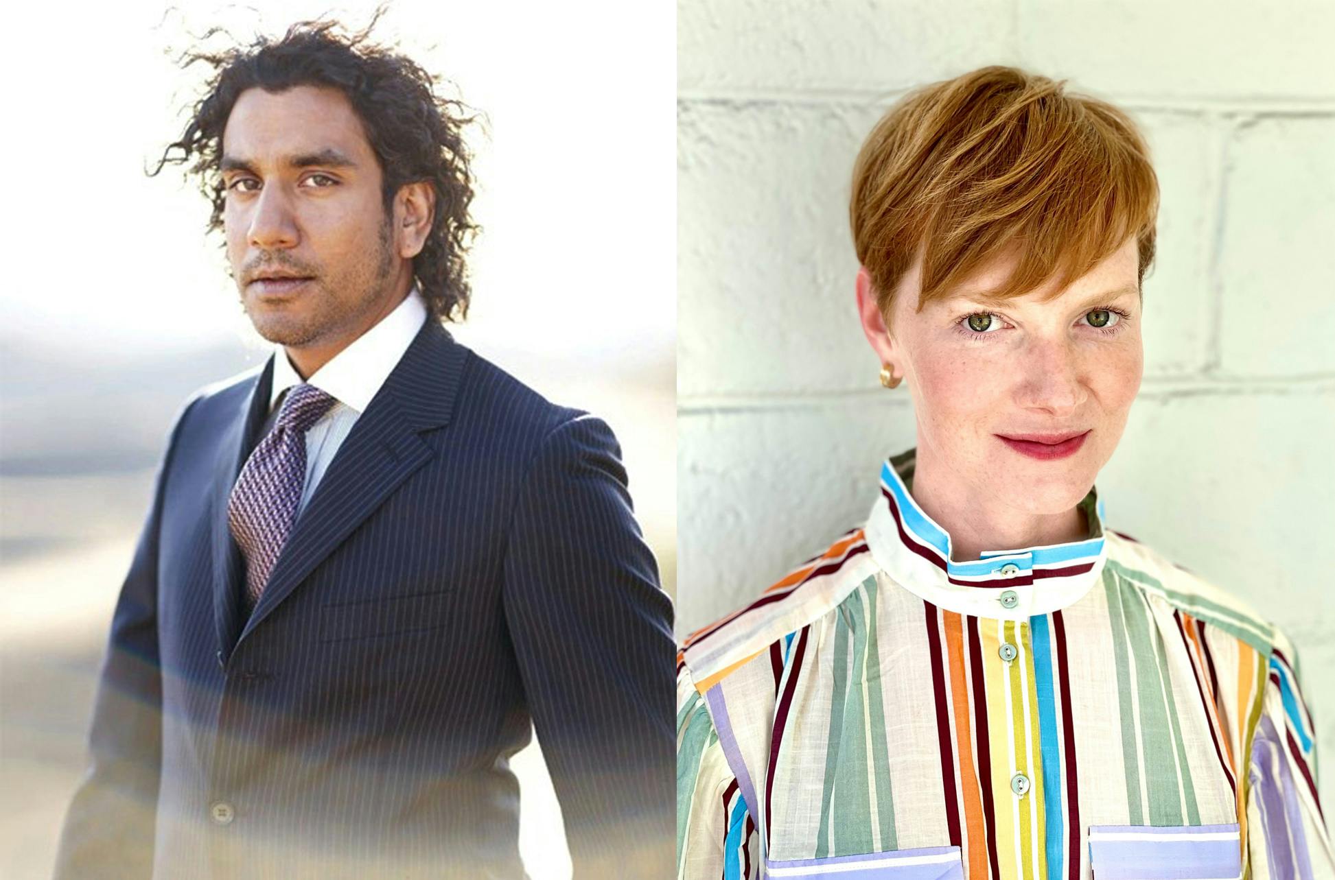 (L-R) Headshots of Naveen Andrews and Wrenn Schmidt