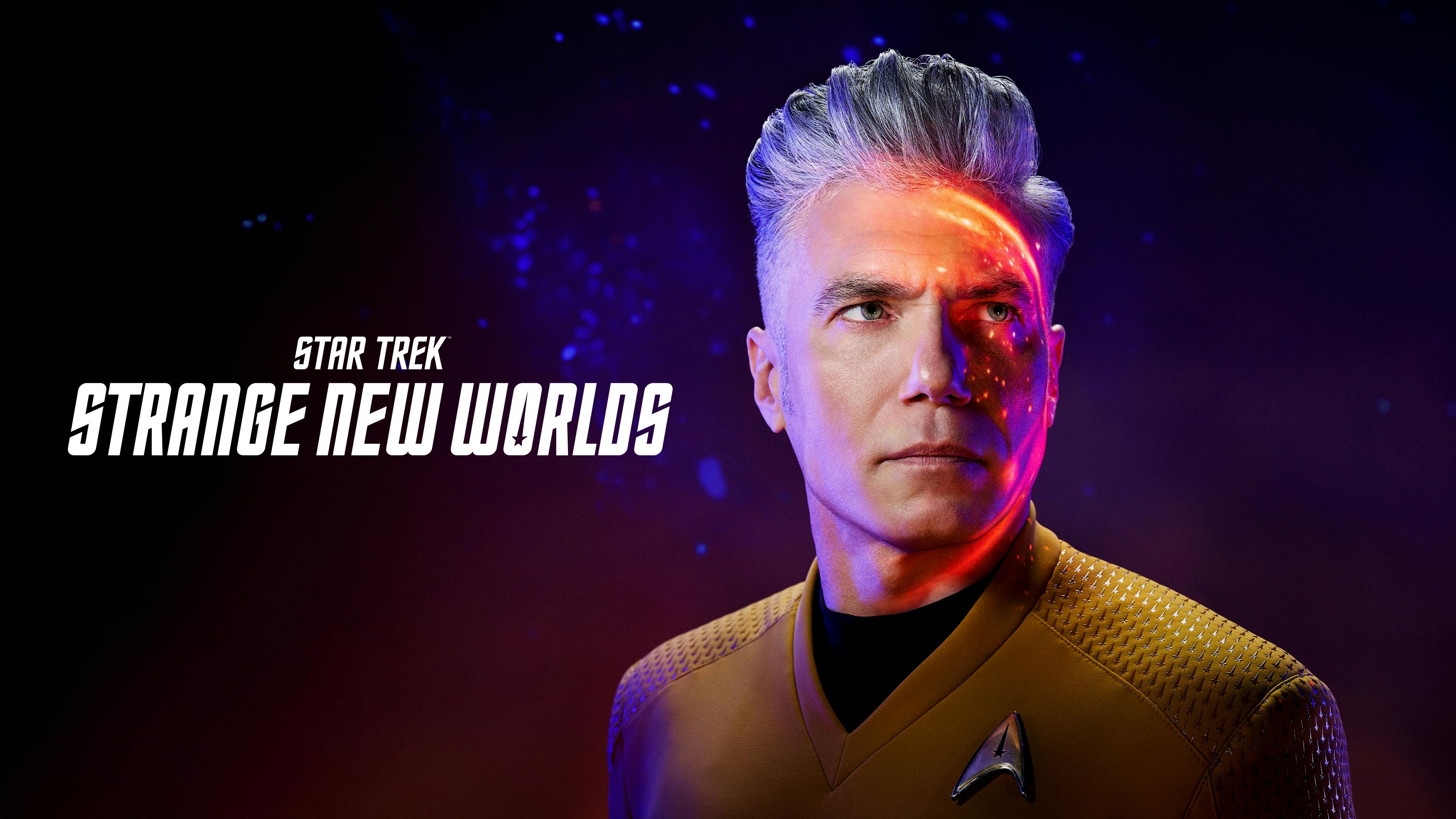 Anson Mount as Captain Christopher Pike in Star Trek: Strange New Worlds' Season 3 Character Poster