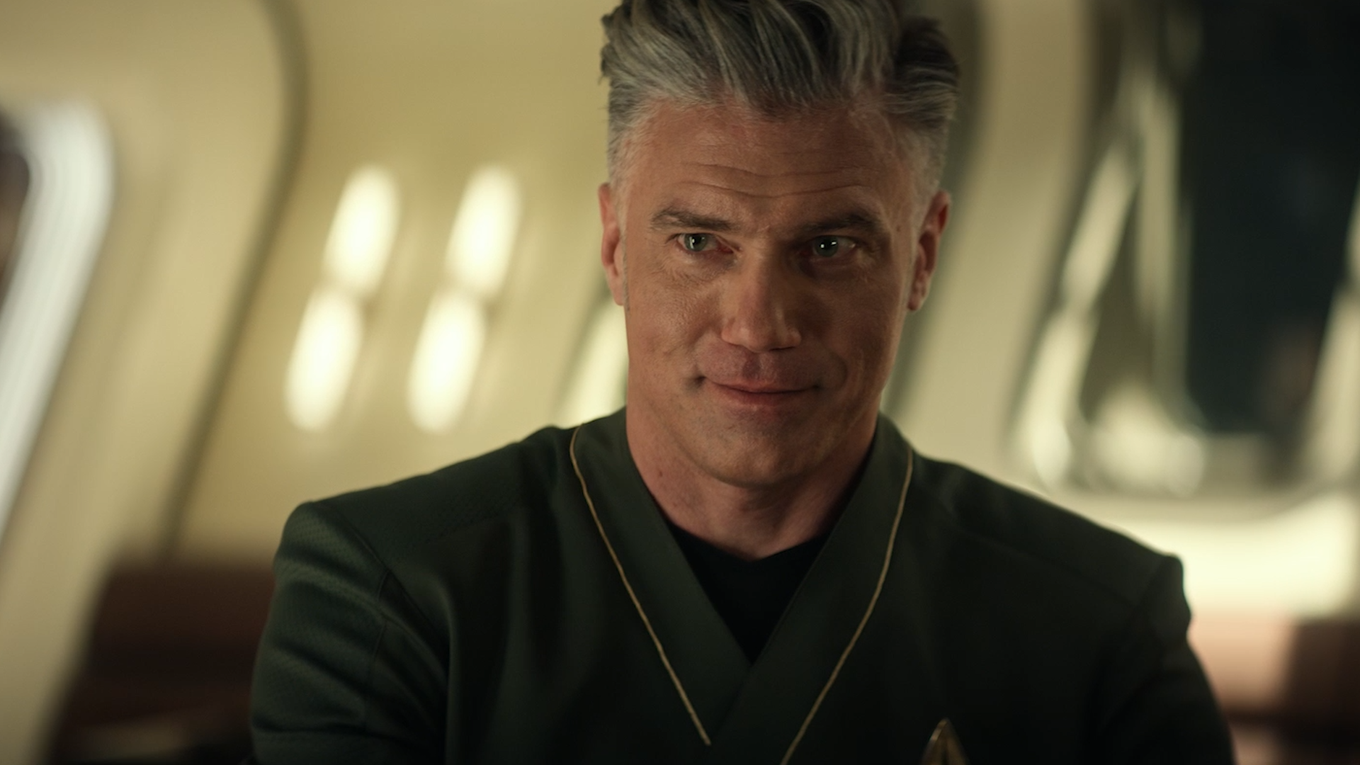 Close-up of Pike in his formal attire in 'Charades'