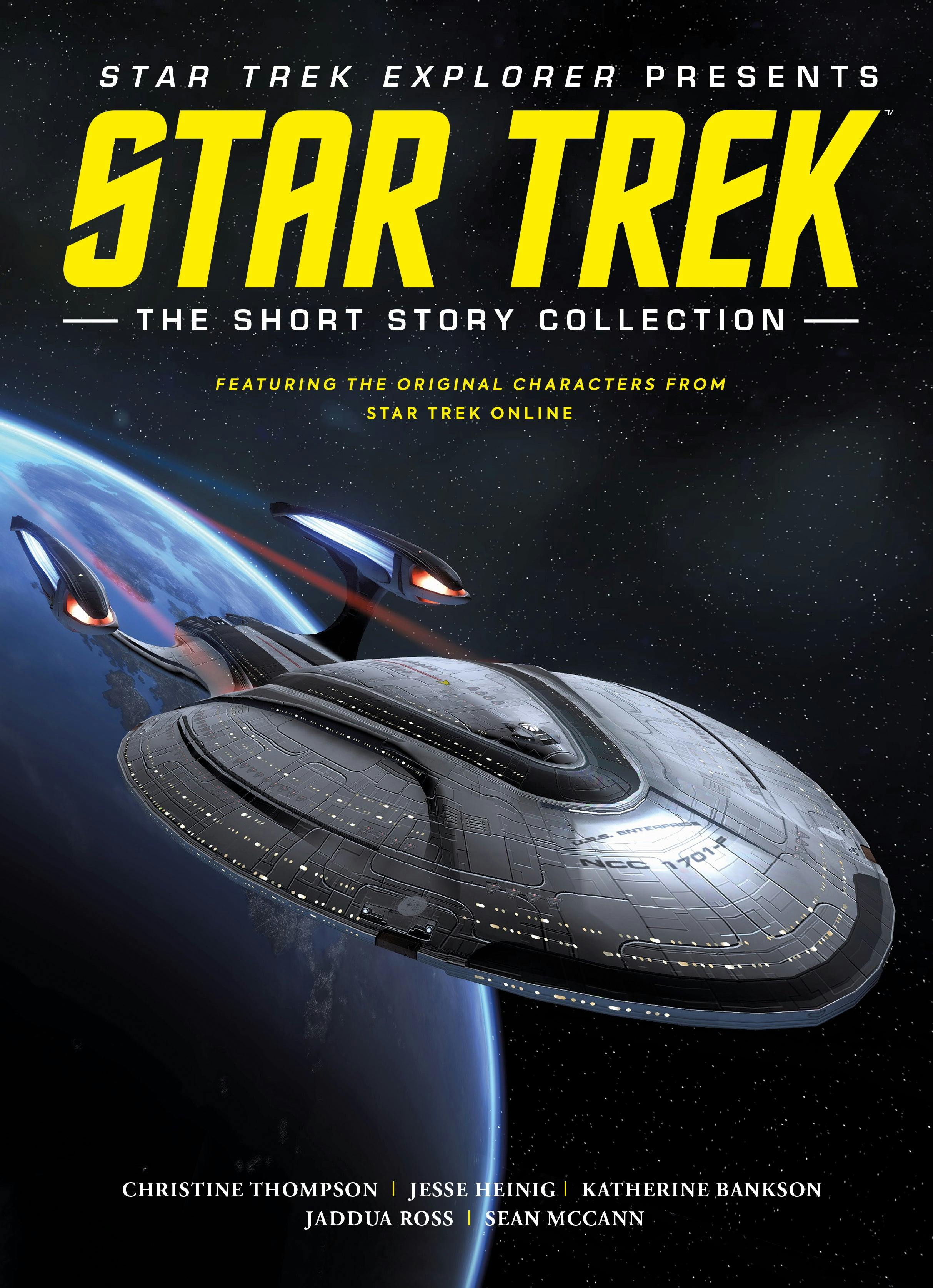 Cover image of the hardcover of Star Trek: The Short Story Collection with the U.S.S. Enterprise featured