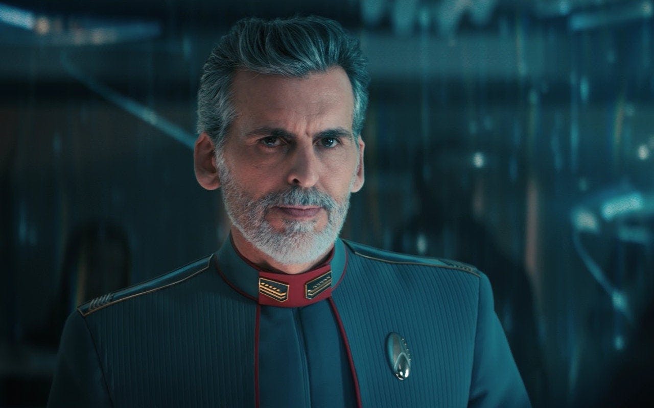 Close-up of Admiral Vance on Star Trek: Discovery