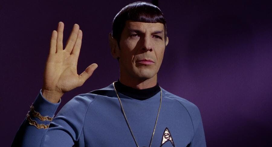 LLAP Spock does the Vulcan salute in 'Is There in Truth No Beauty?'