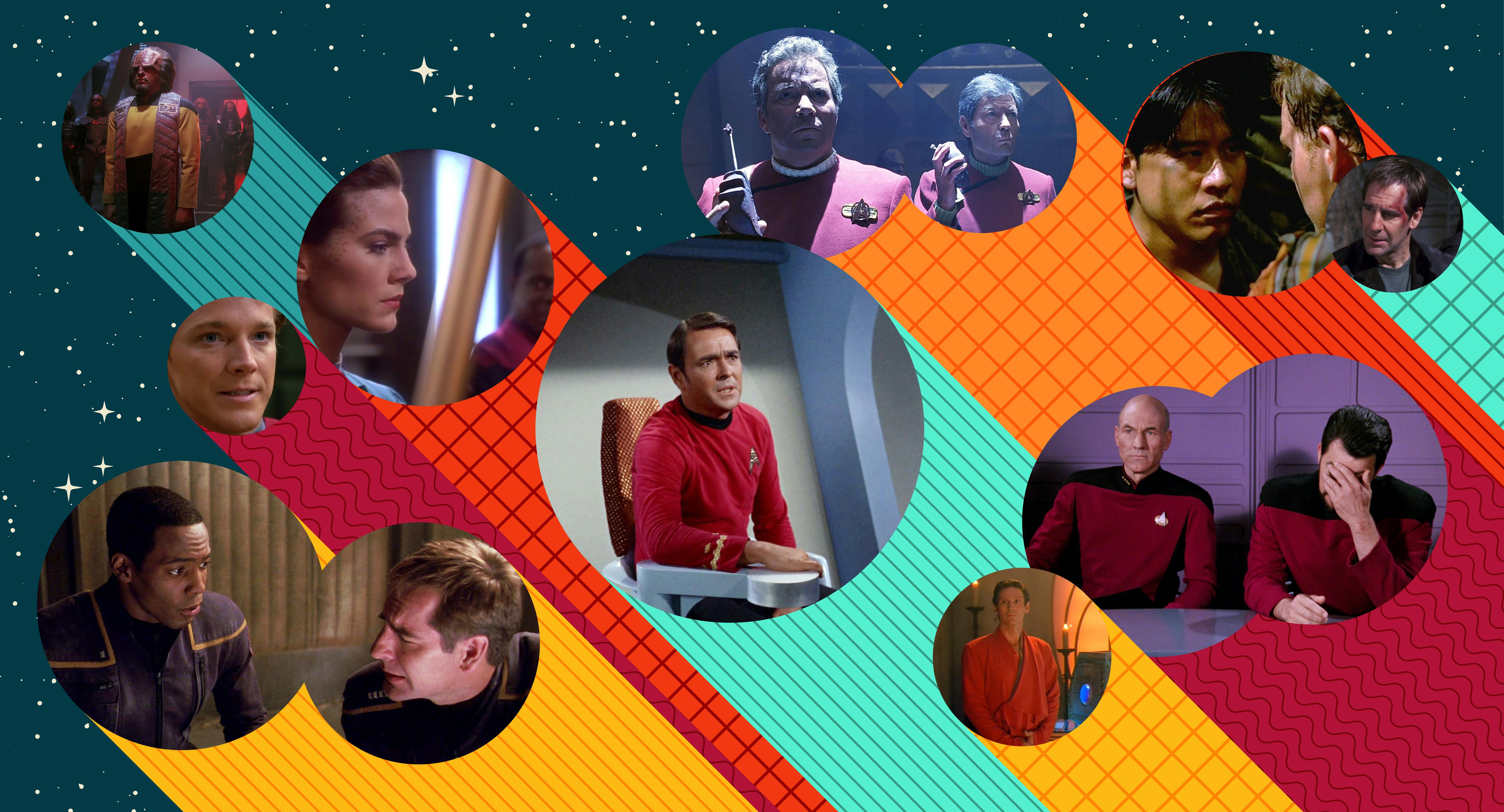 Illustrated banner of 10 times characters were unjustly accused on Star Trek