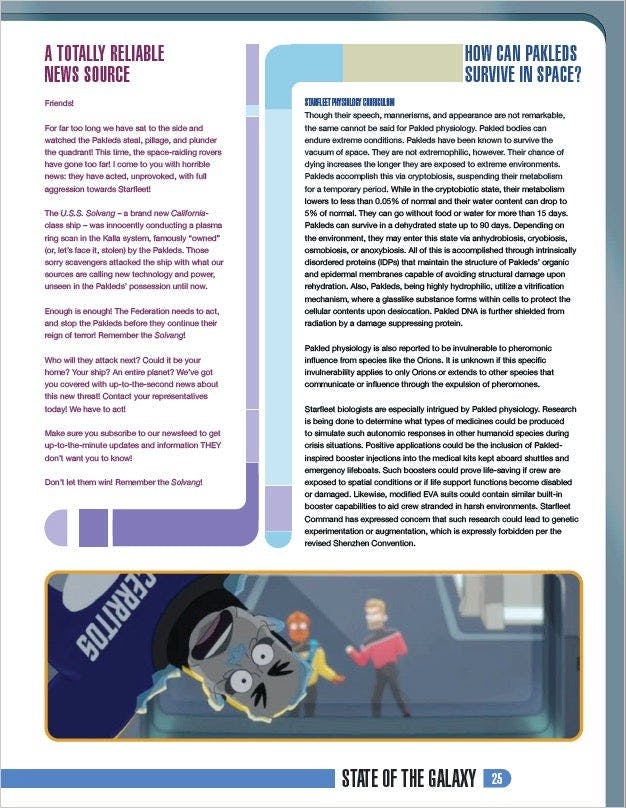 Star Trek: Lower Decks Campaign Guide preview page