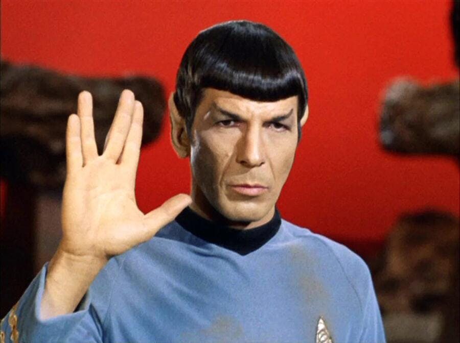 Spock and the Vulcan Salute in 'Amok Time'