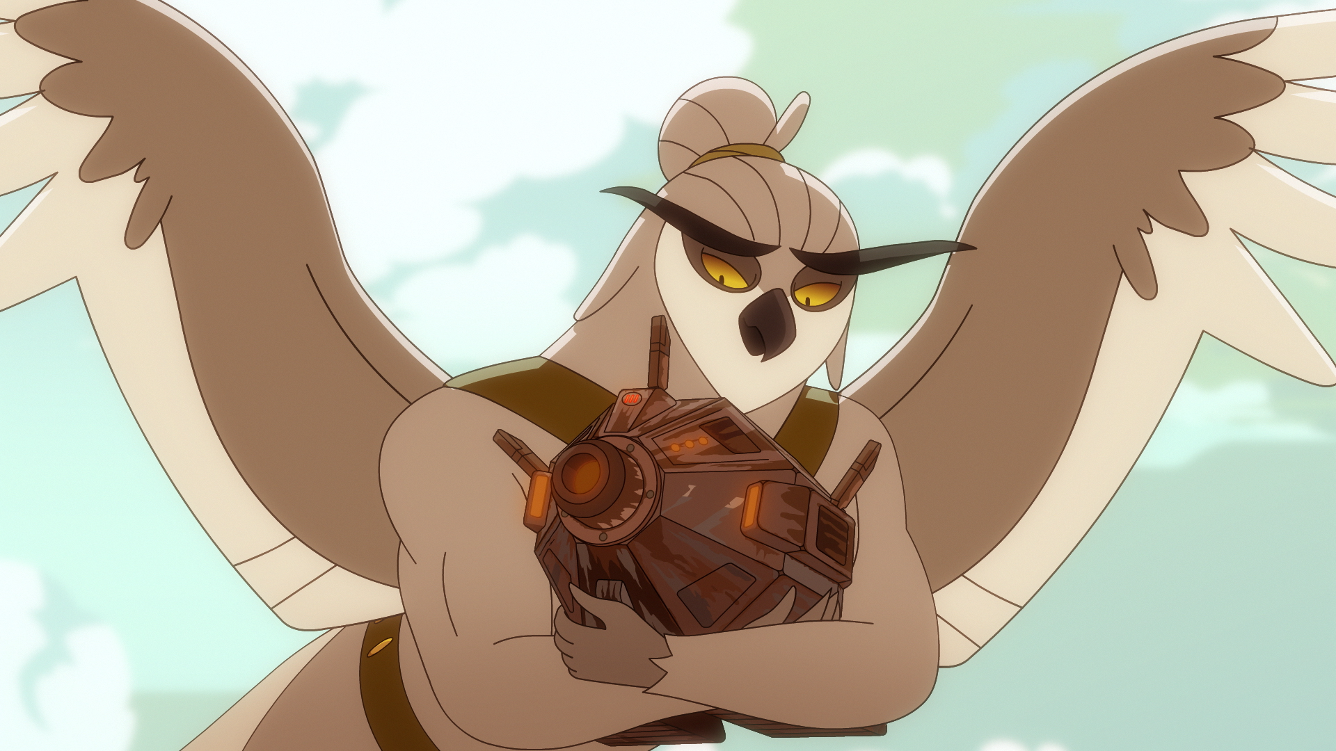 Rawda embraces Peanut Hamper in his arms on Star Trek: Lower Decks