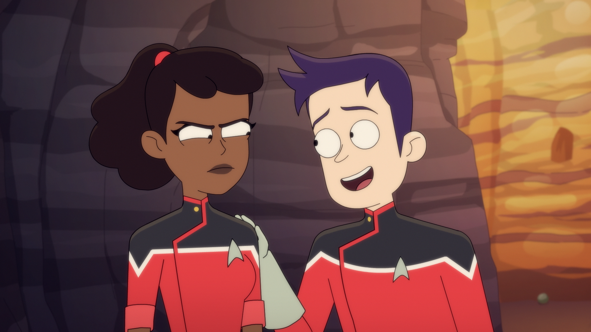 Mariner and Boimler are on a remote science outpost in Star Trek: Lower Decks