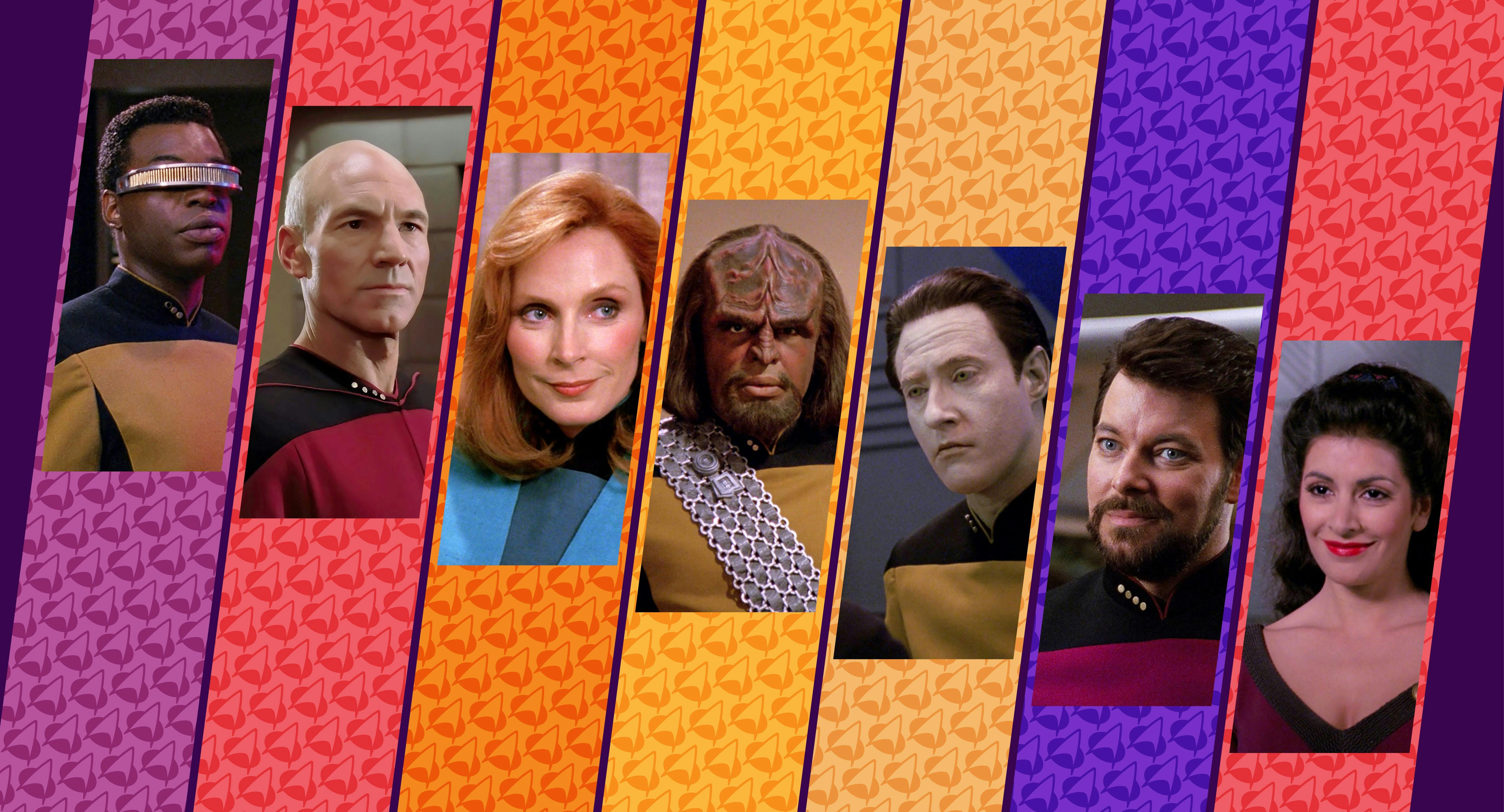 Banner featuring the cast of Star Trek: The Next Generation