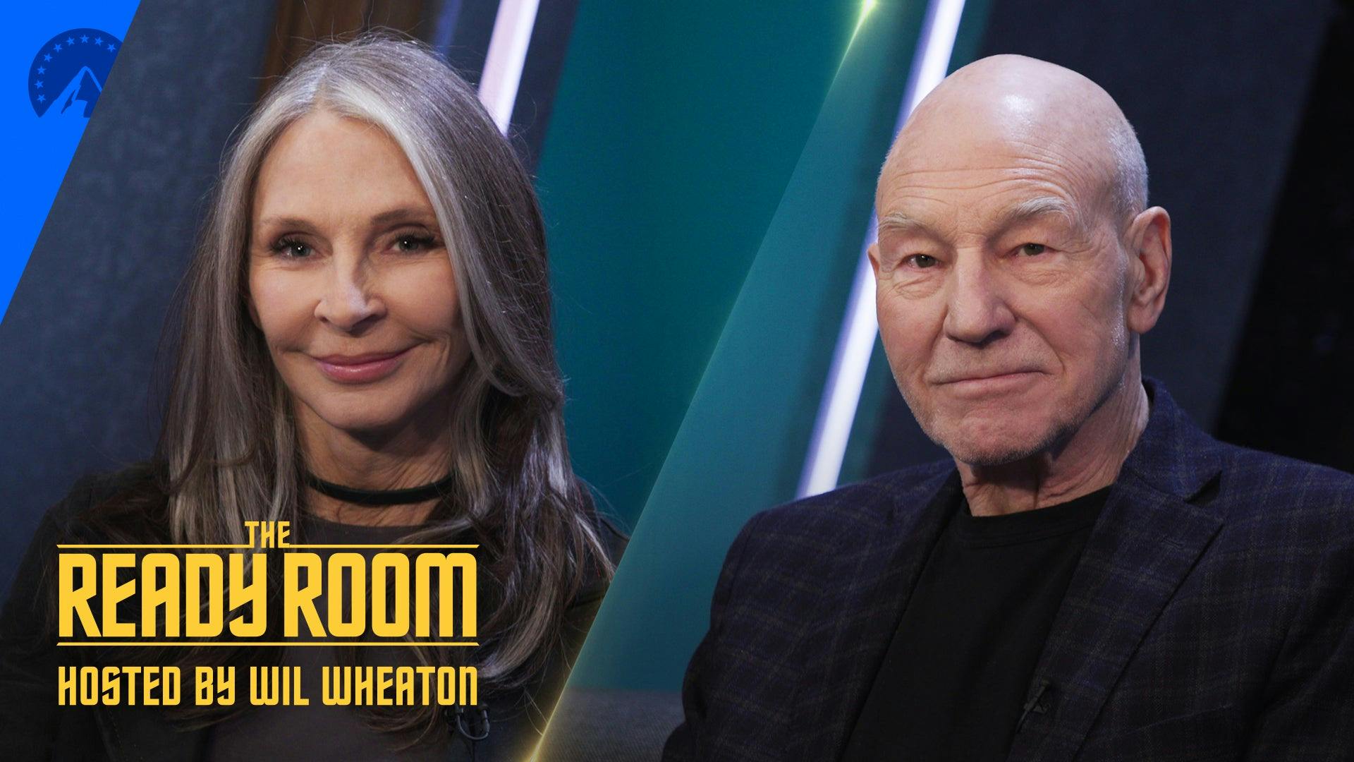 Gates McFadden and Patrick Stewart stop by The Ready Room