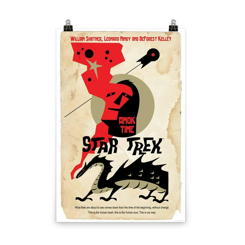 Star Trek: The Original Series Juan Ortiz Amok Time Satin Poster Regular price