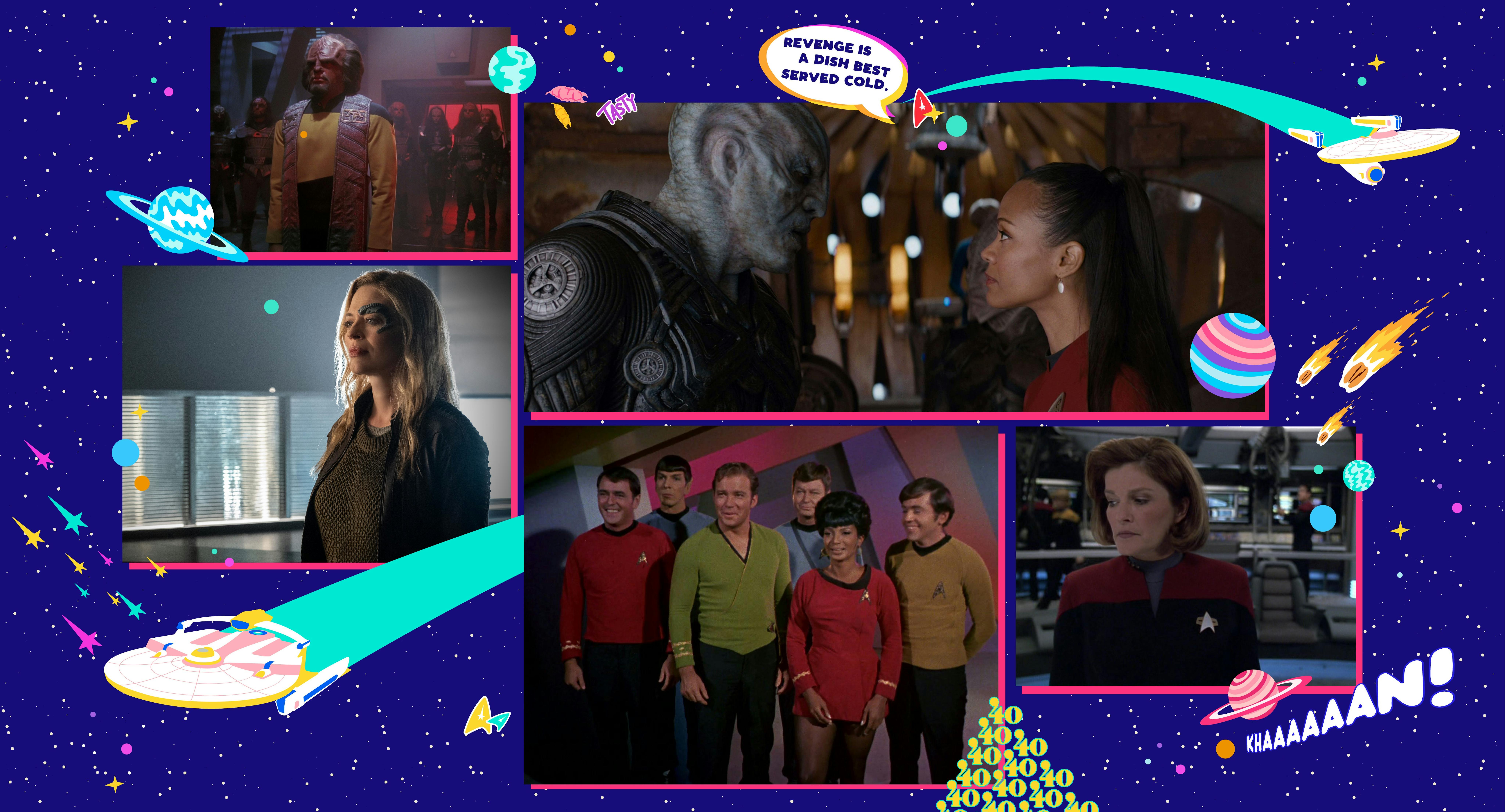 A collage of images from various episodes is set against a psychedelic background.