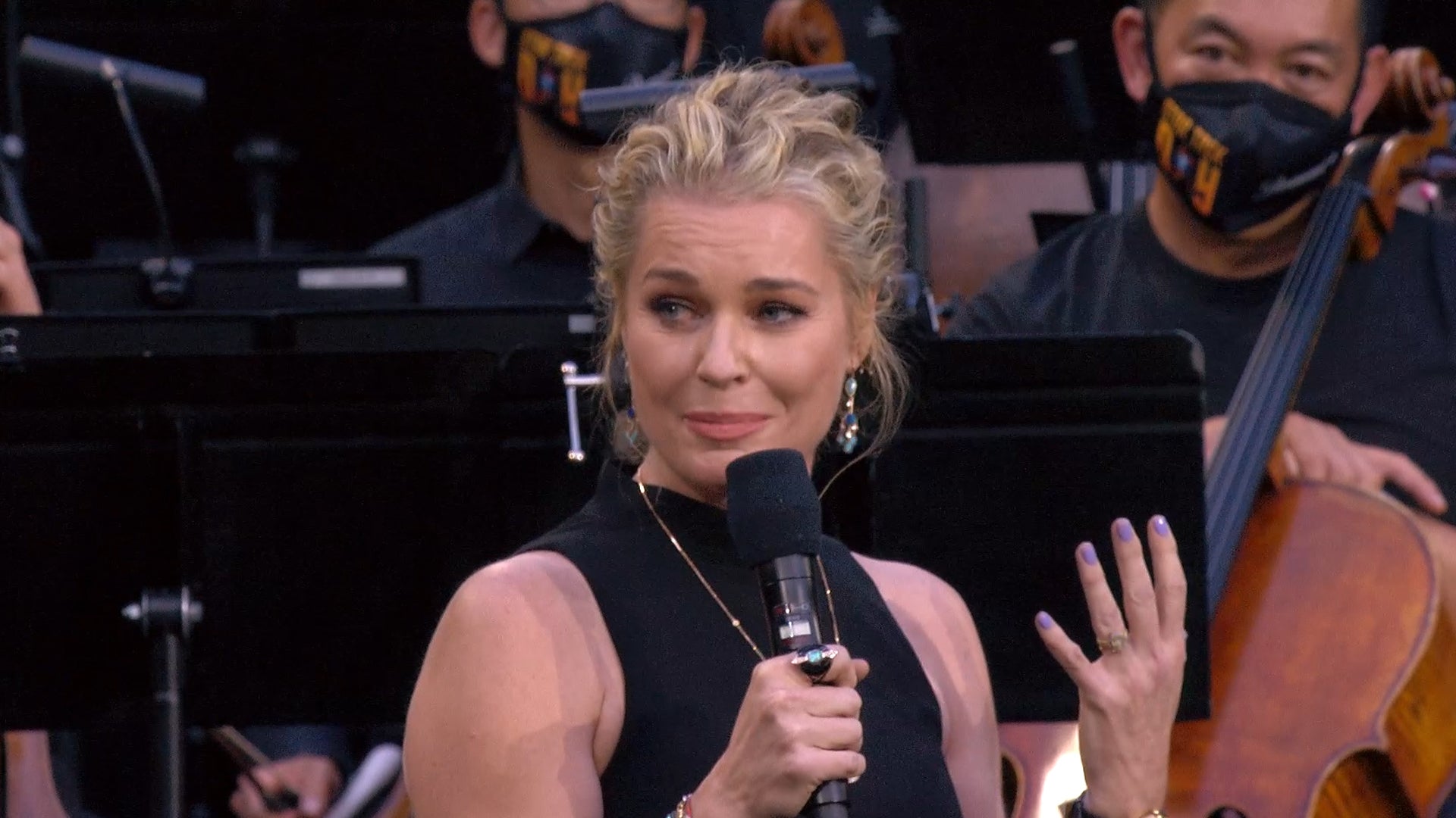 Rebecca Romijn during the Strange New Worlds panel on Star Trek Day 2021