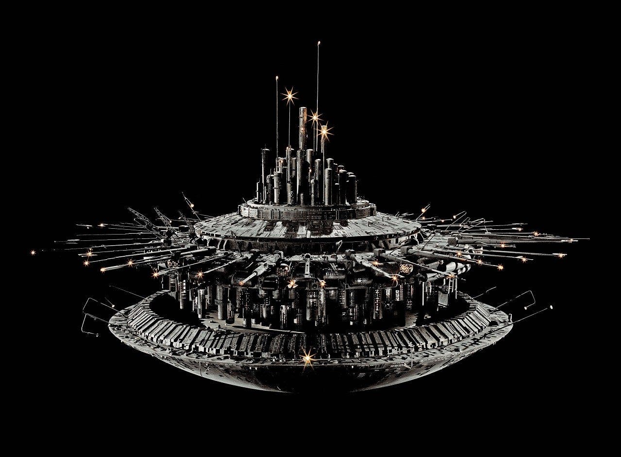 Model of the alien Mothership from Close Encounters of the Third Kind, constructed by Gregory Jein and his team