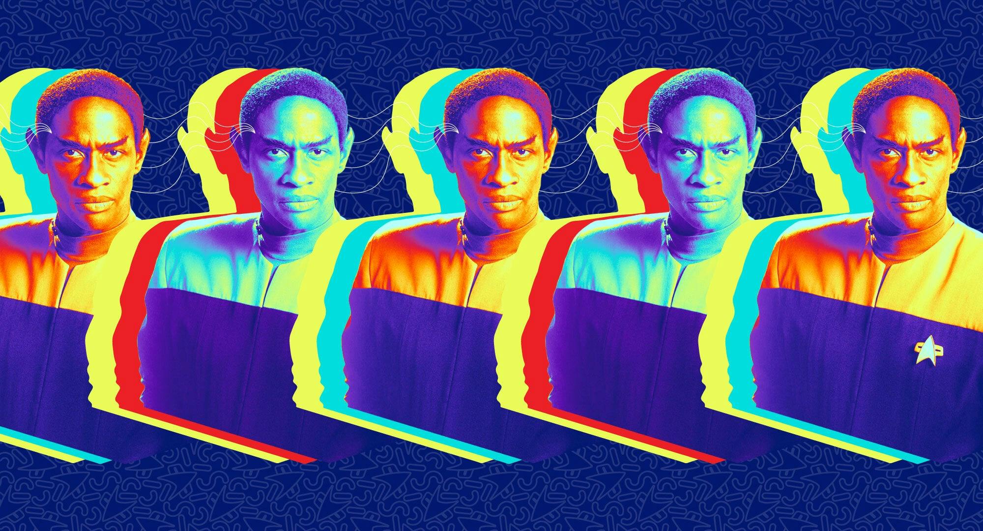 Illustrated banner featuring Tuvok