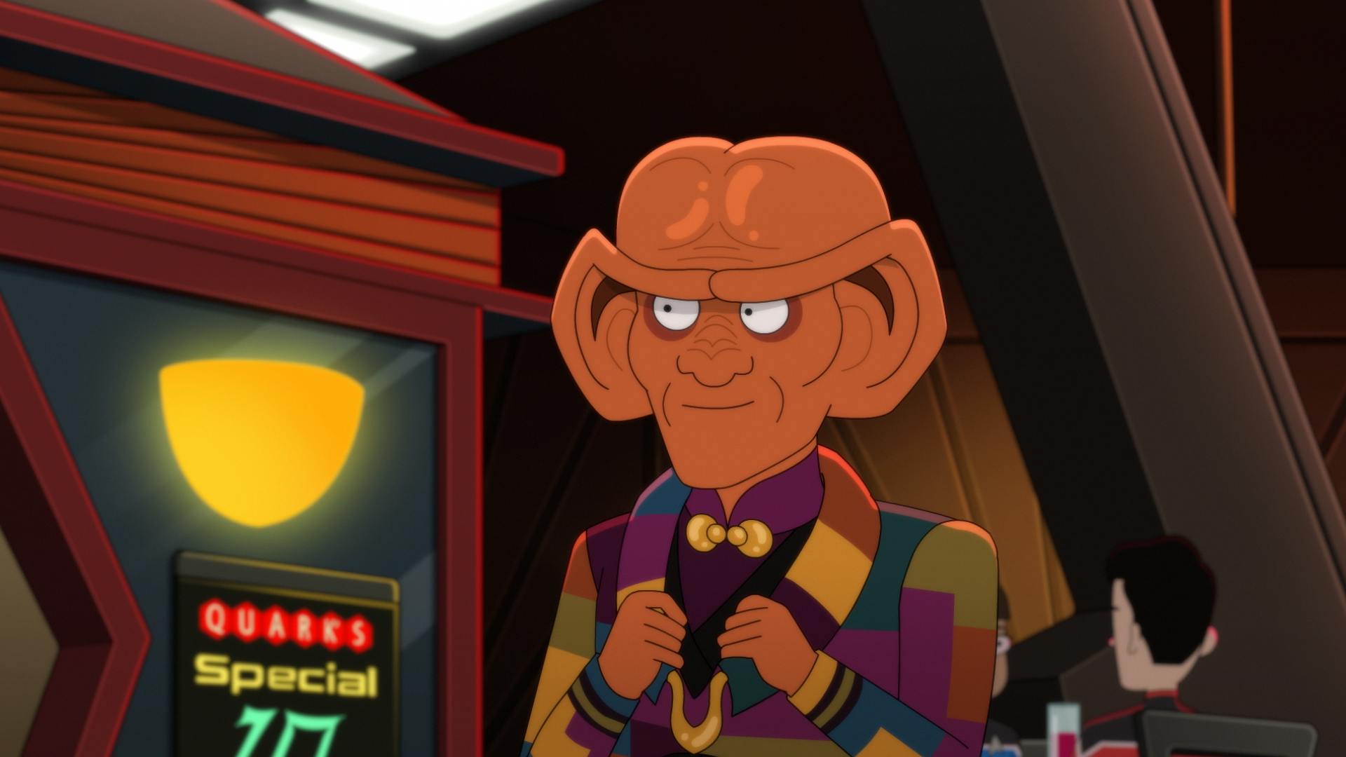 Quark shows off his bar in Star Trek: Lower Decks