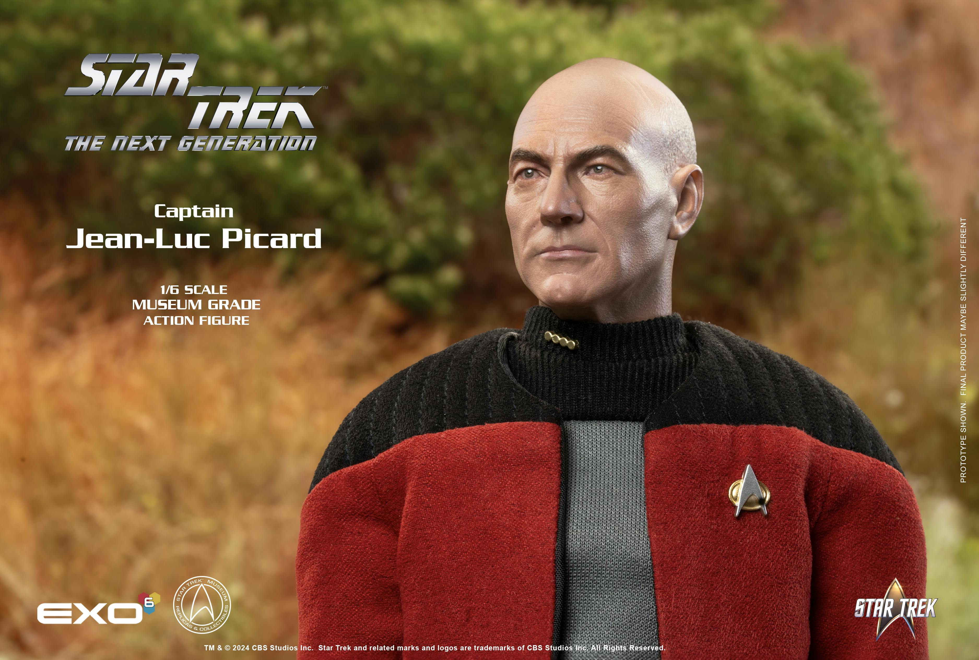 Close-up of the Star Trek: The Next Generation Captain Jean-Luc Picard 1:6 Museum Grade Action Figure