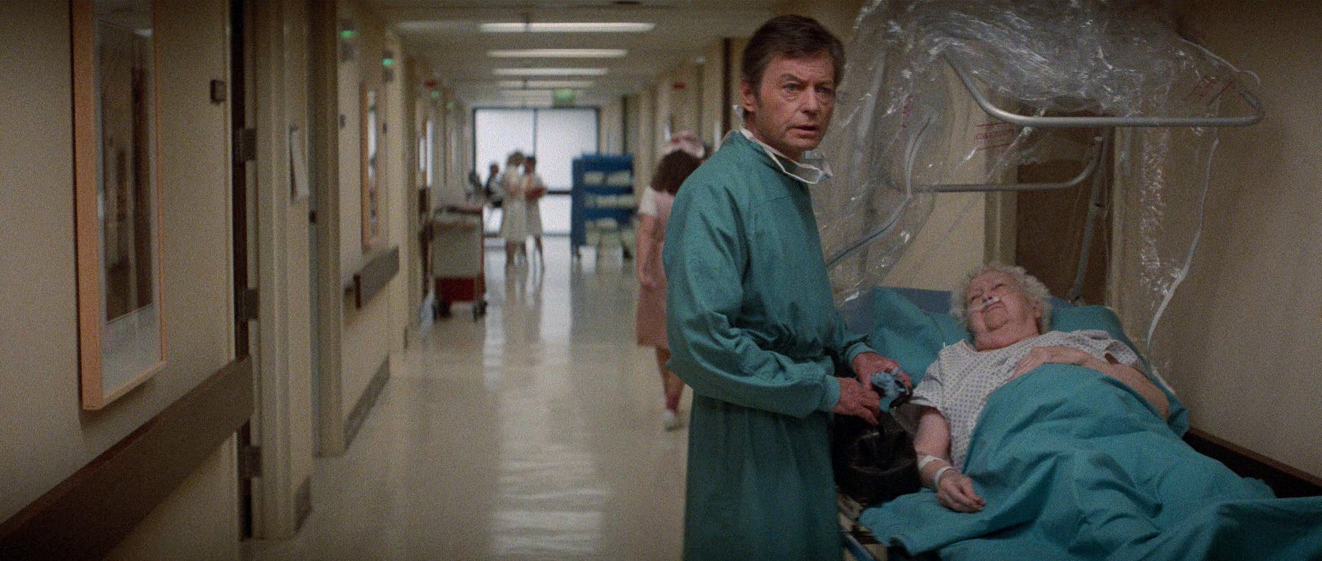 In 20th Century San Francisco, an elderly patient informs McCoy that she's undergoing kidney dialysis in Star Trek IV: The Voyage Home