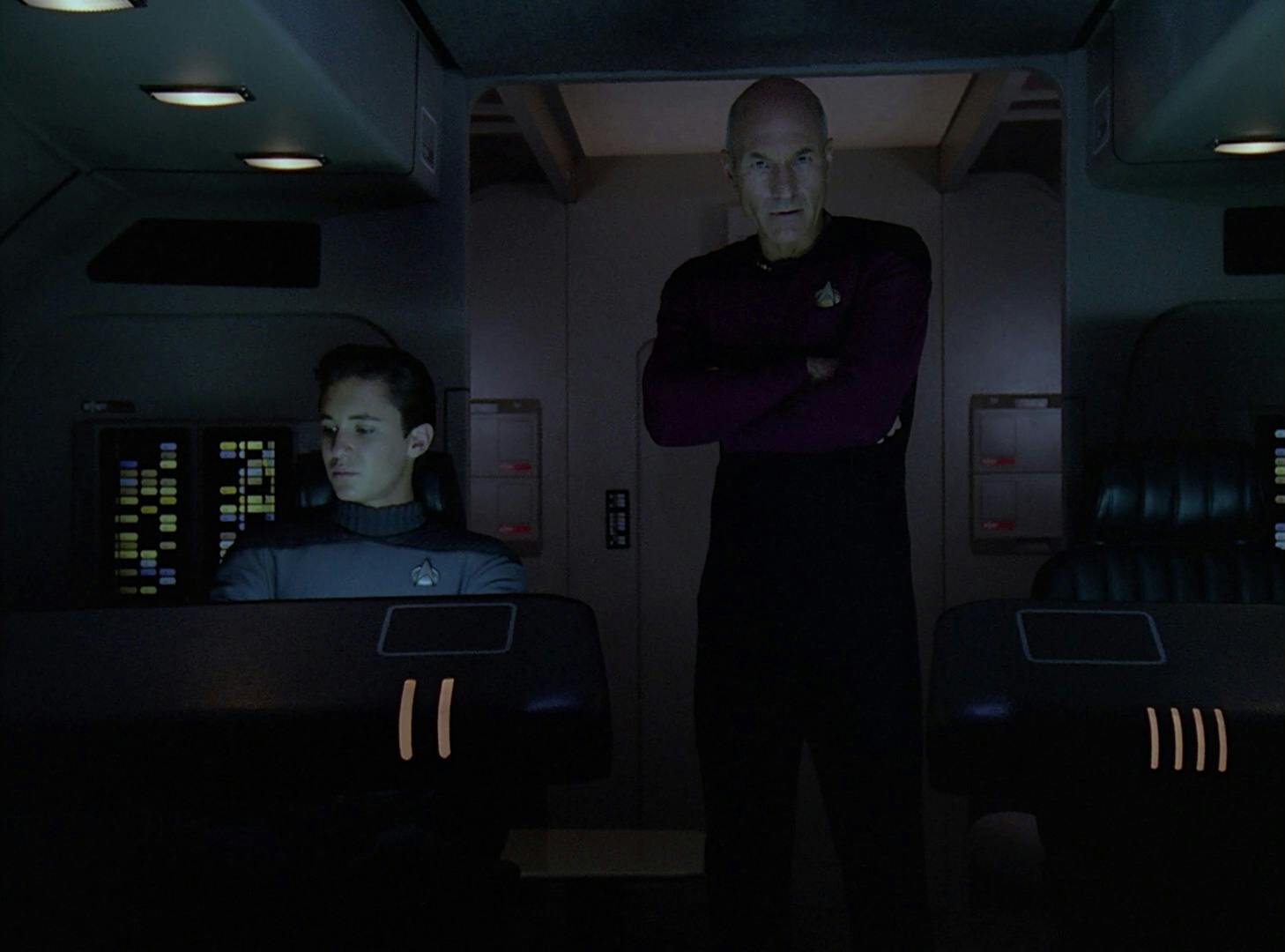 Picard and Wesley took the shuttlecraft Einstein to Starbase 515 together where on the way they learned many things about each other in 'Samaritan Snare'