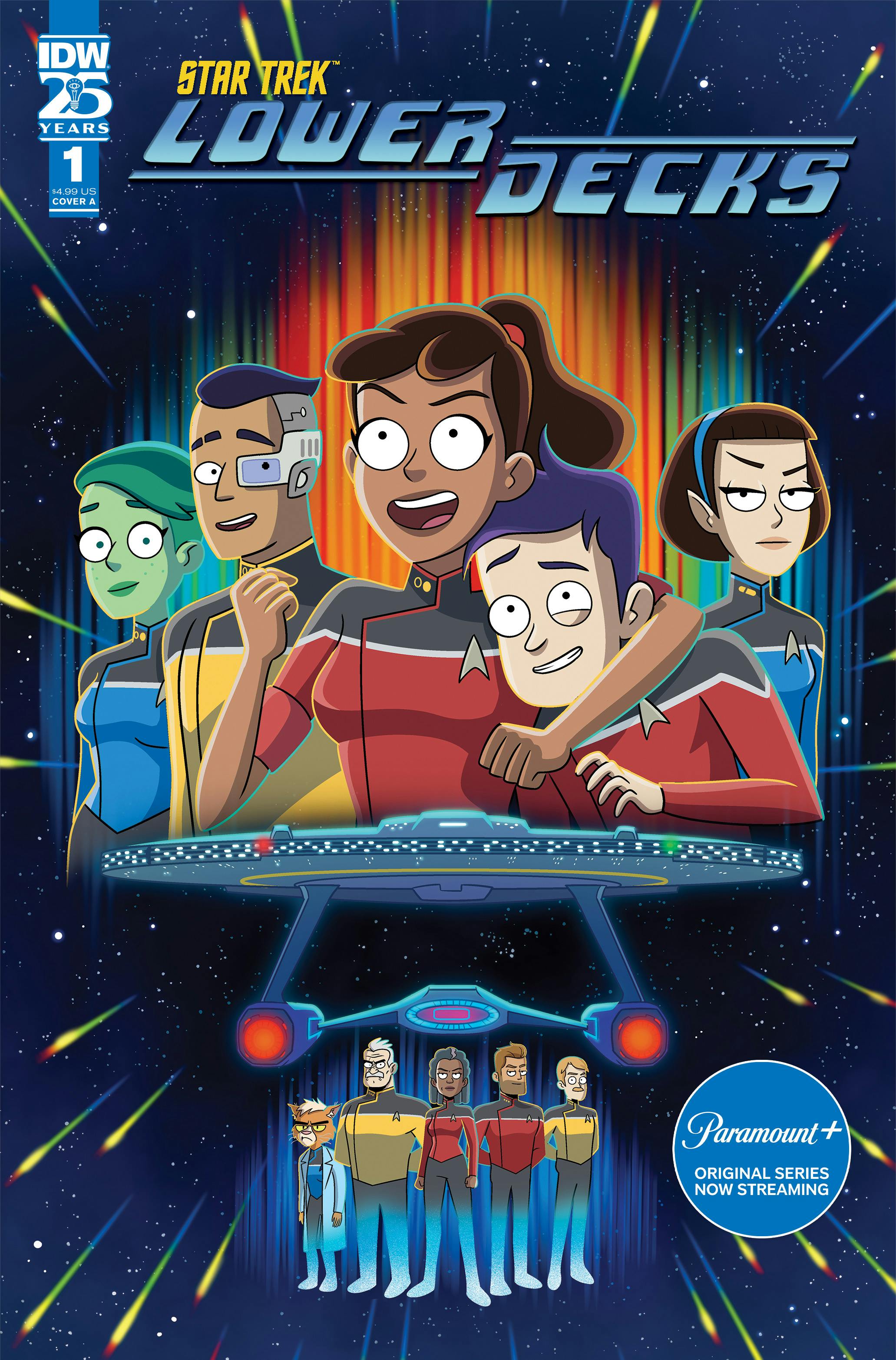 Star Trek: Lower Decks #1 (2024) cover by Derek Charm