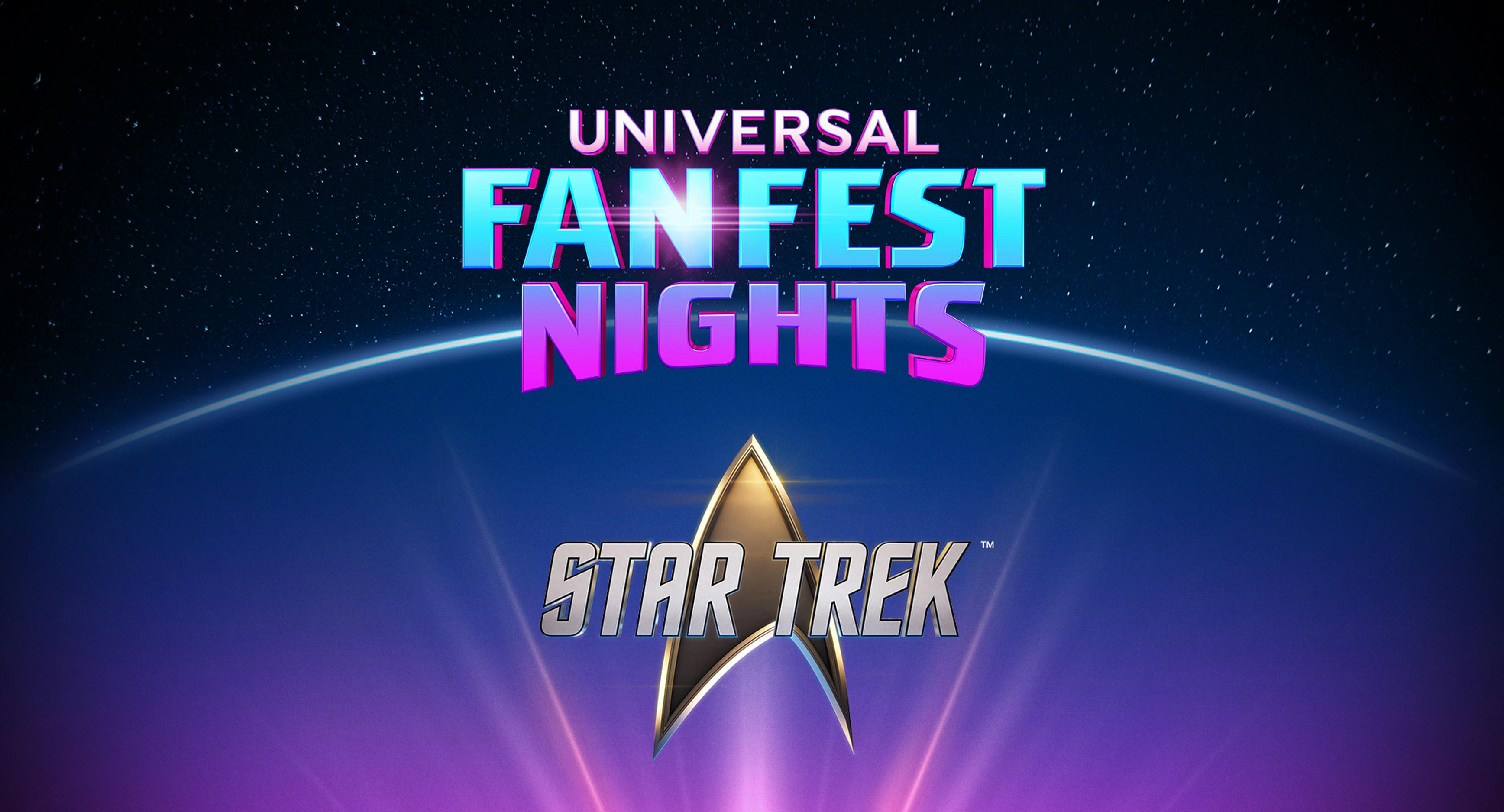 Universal Fan Fest Nights logo above the Star Trek delta logo