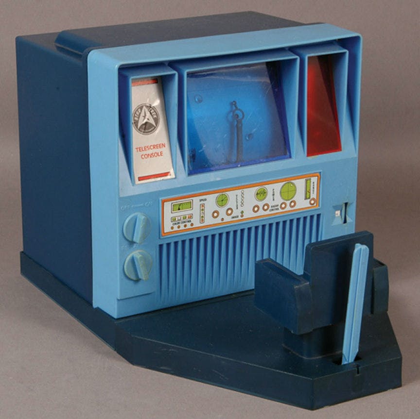 An out of the box Star Trek Telescreen Console from MEGO