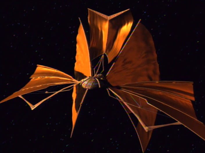 A lightship vessel with solar sails in 'Explorers'