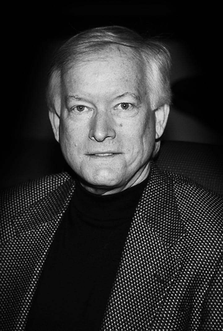 Black and white portrait of Richard D. James