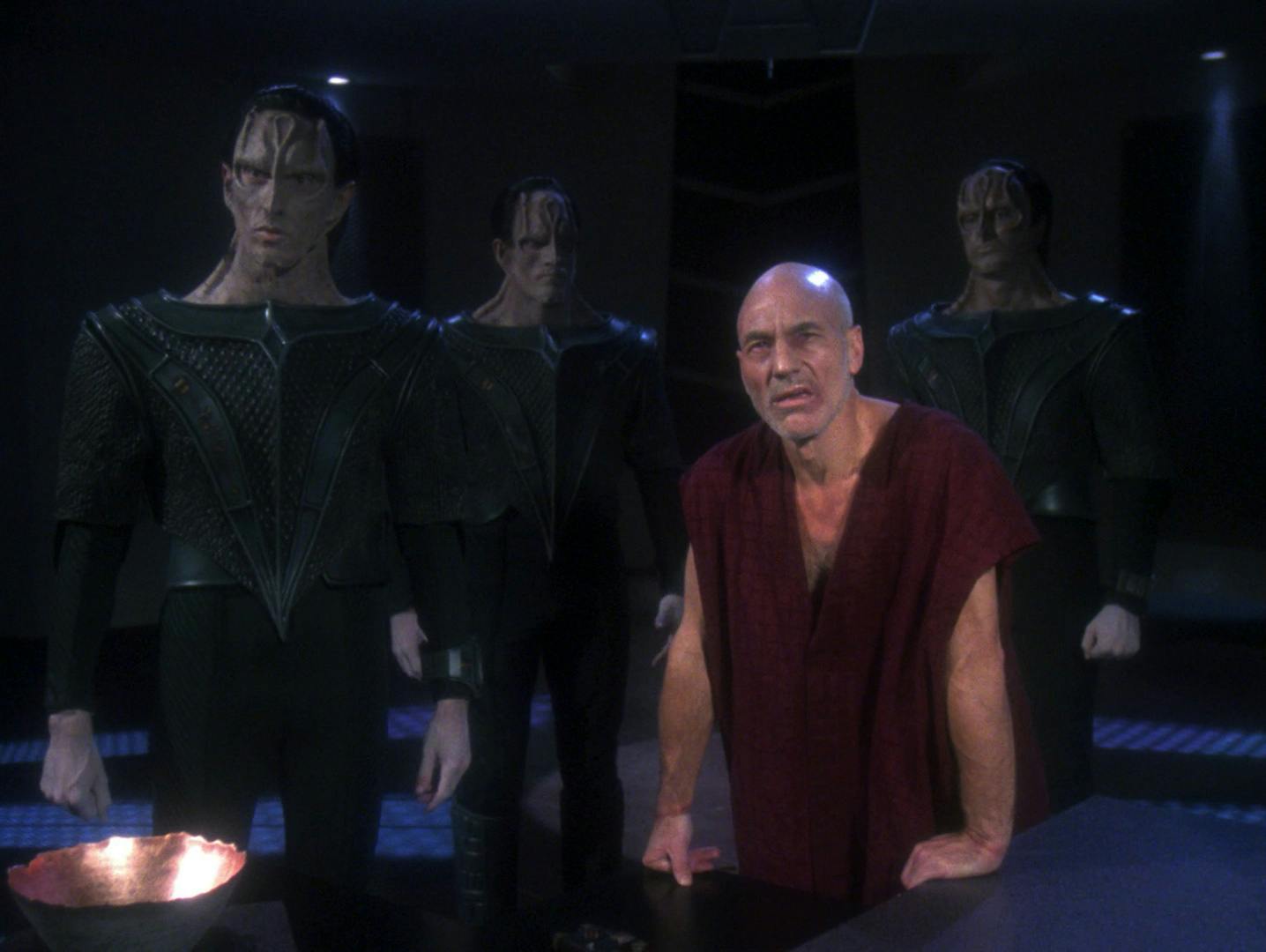 Surrounded by Cardassian captors, a beaten Jean-Luc Picard remains defiant in 'Chain of Command, Part II'