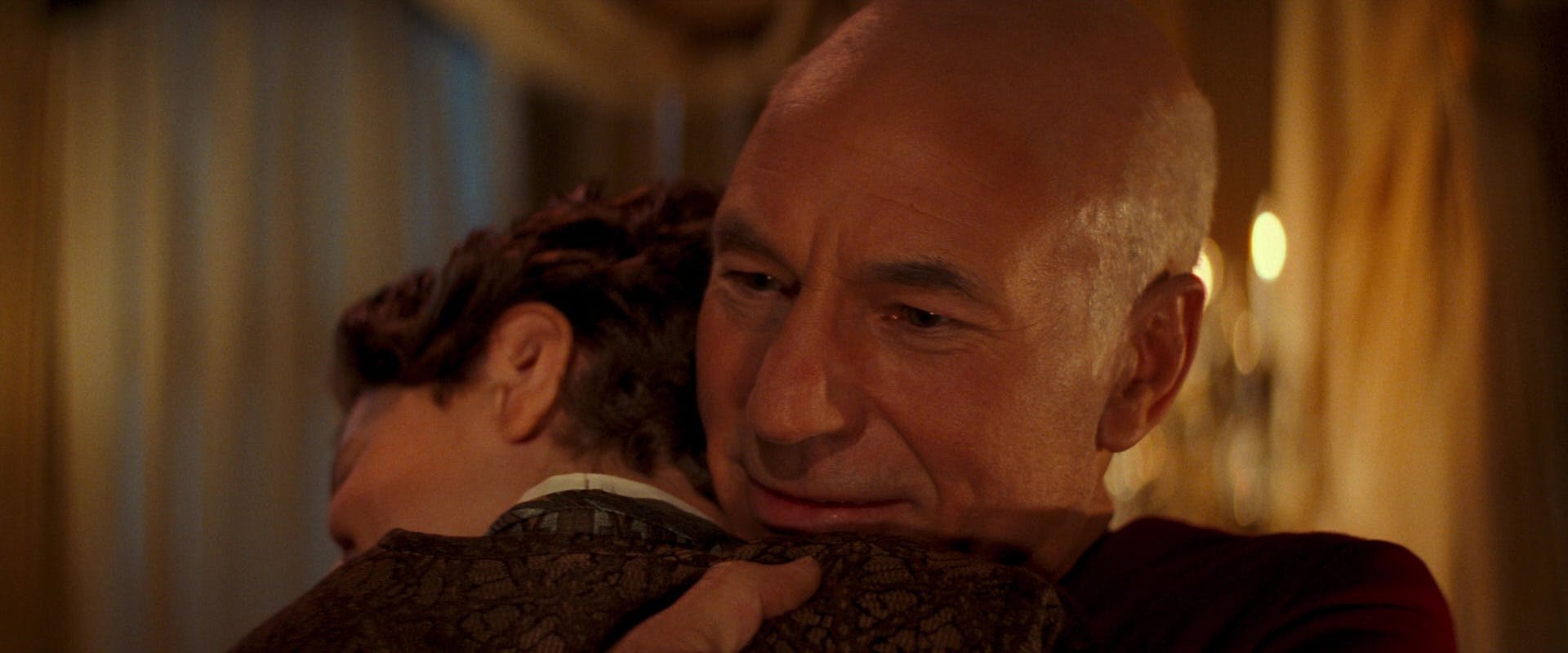 Picard embraces his nephew while in the Nexus in 'Star Trek Generations'