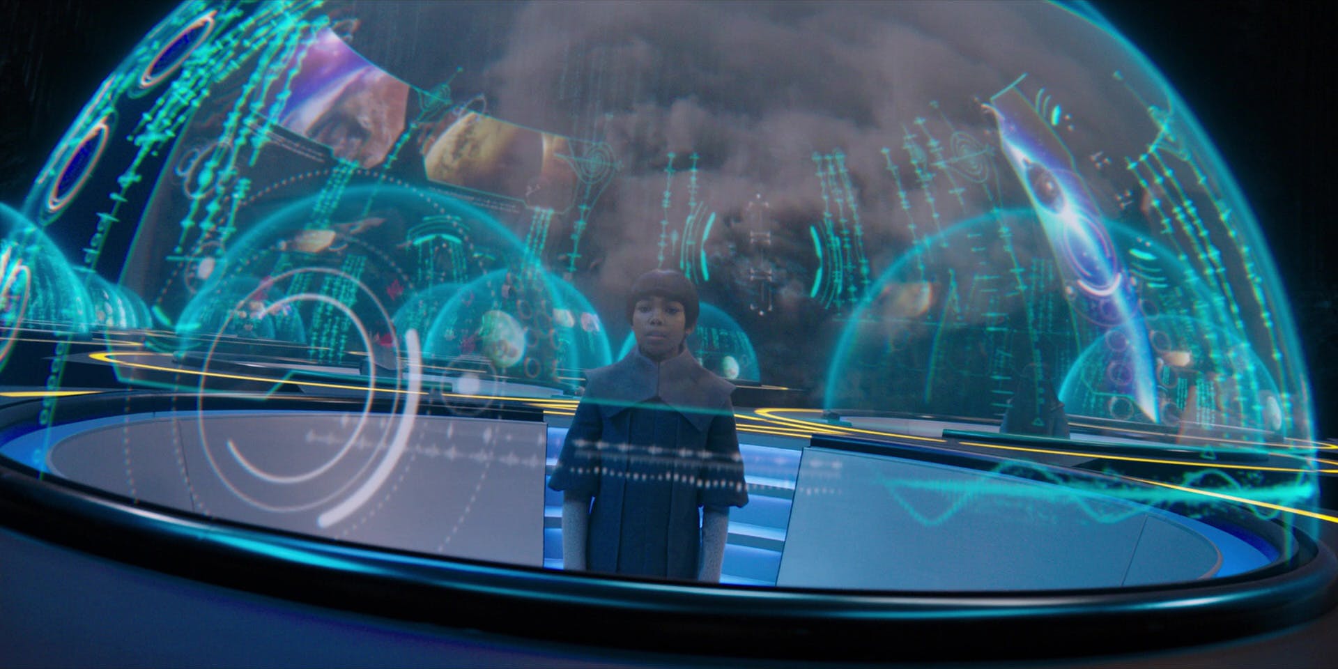 As a child at the Vulcan Learning Center, Michael Burnham is affected by visuals of a Klingon attack in 'The Vulcan Hello'