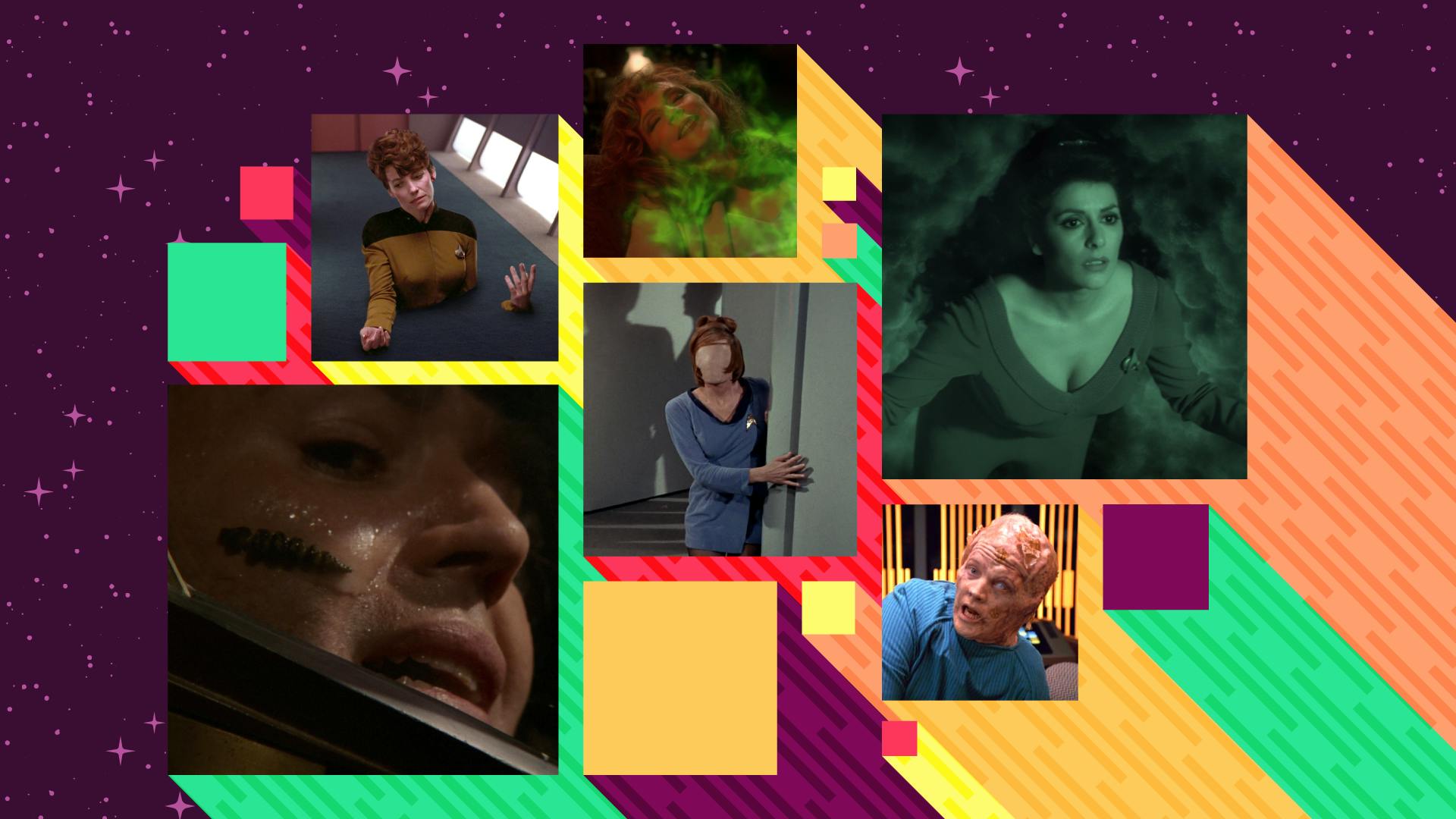Illustrated banner featuring freaky moments in Star Trek history