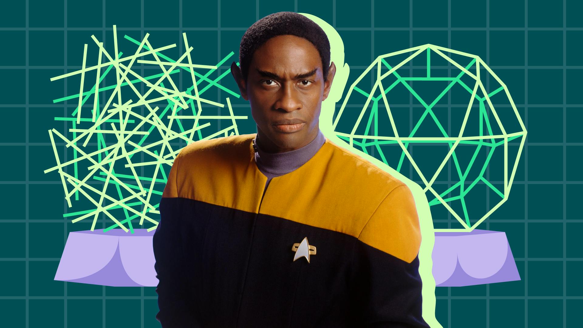 Illustrated banner feature Tuvok and the game Kal-toh