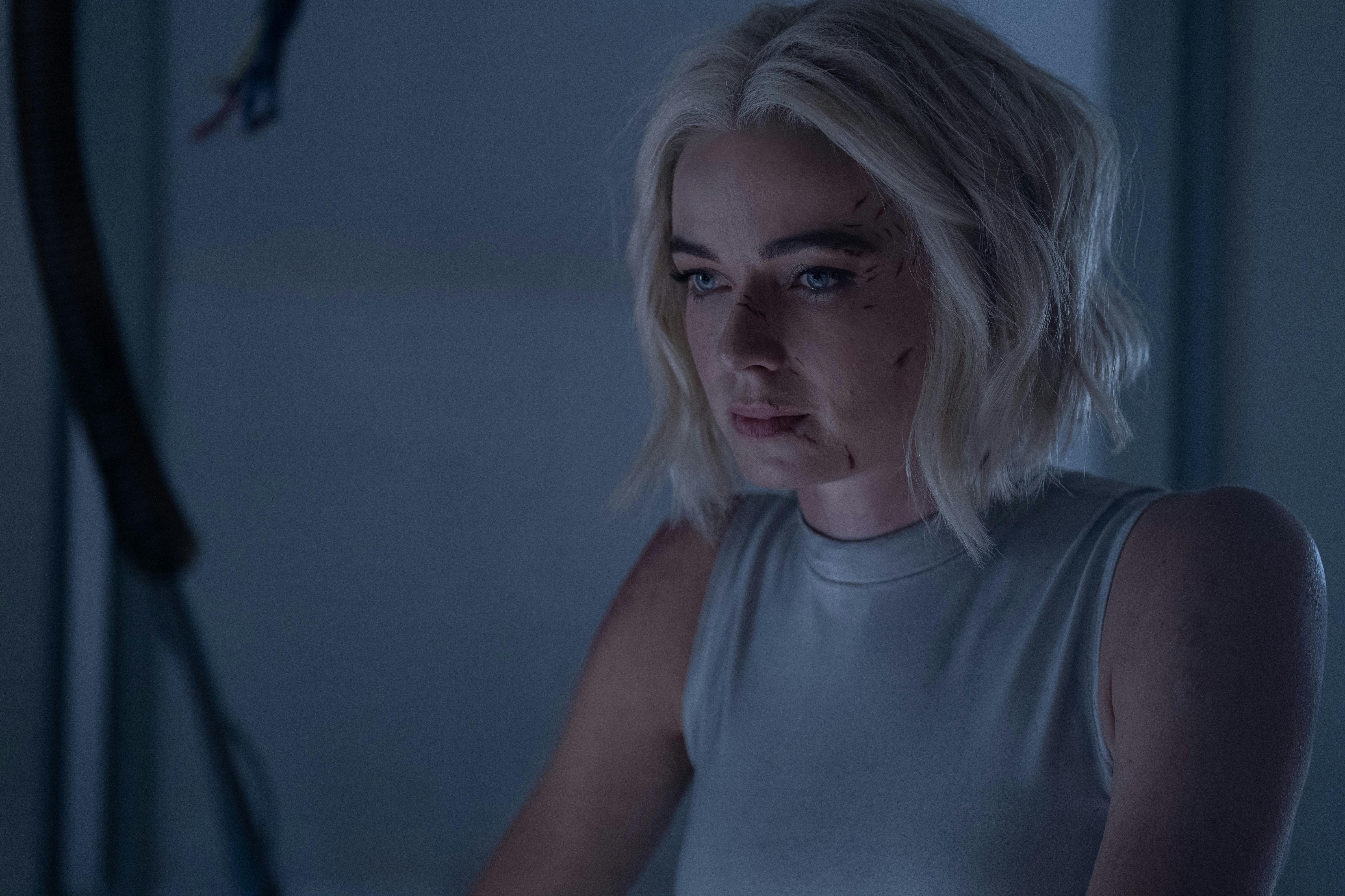 A solemn Nurse Christine Chapel in Sickbay in 'Hegemony, Part II'