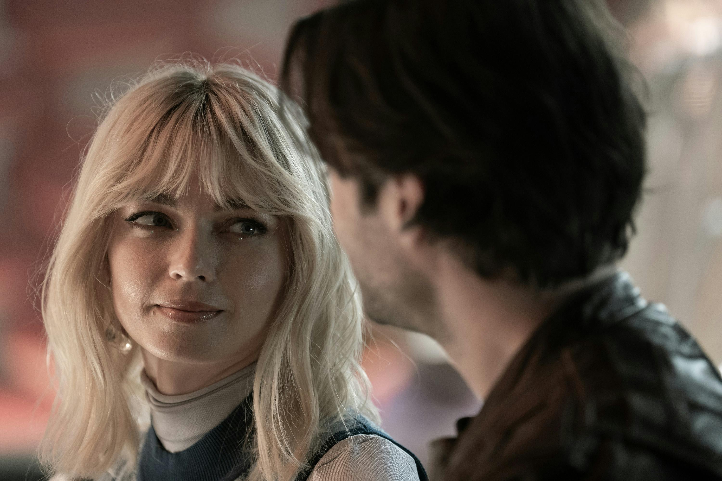 Christine Chapel adoringly gazes at Dr. Roger Korby in 'Wedding Bell Blues'