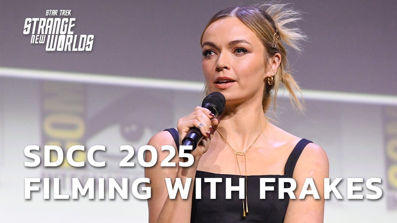 Jess Bush speaks onstage during SDCC 2025