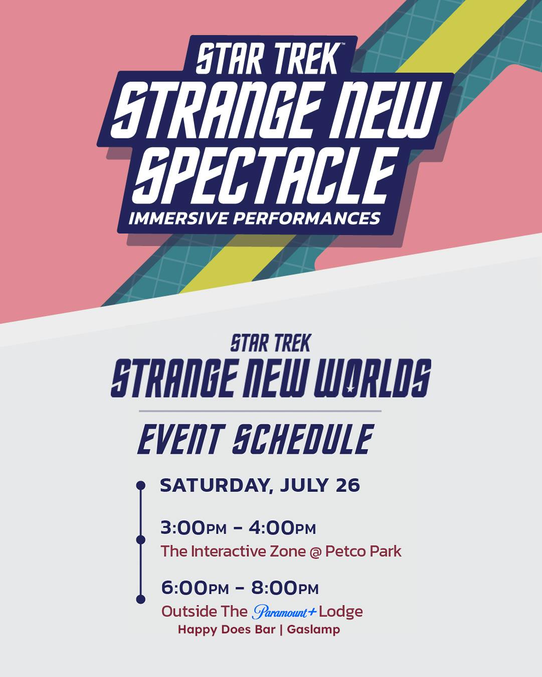 Star Trek: Strange New Spectacle flyer with performance details