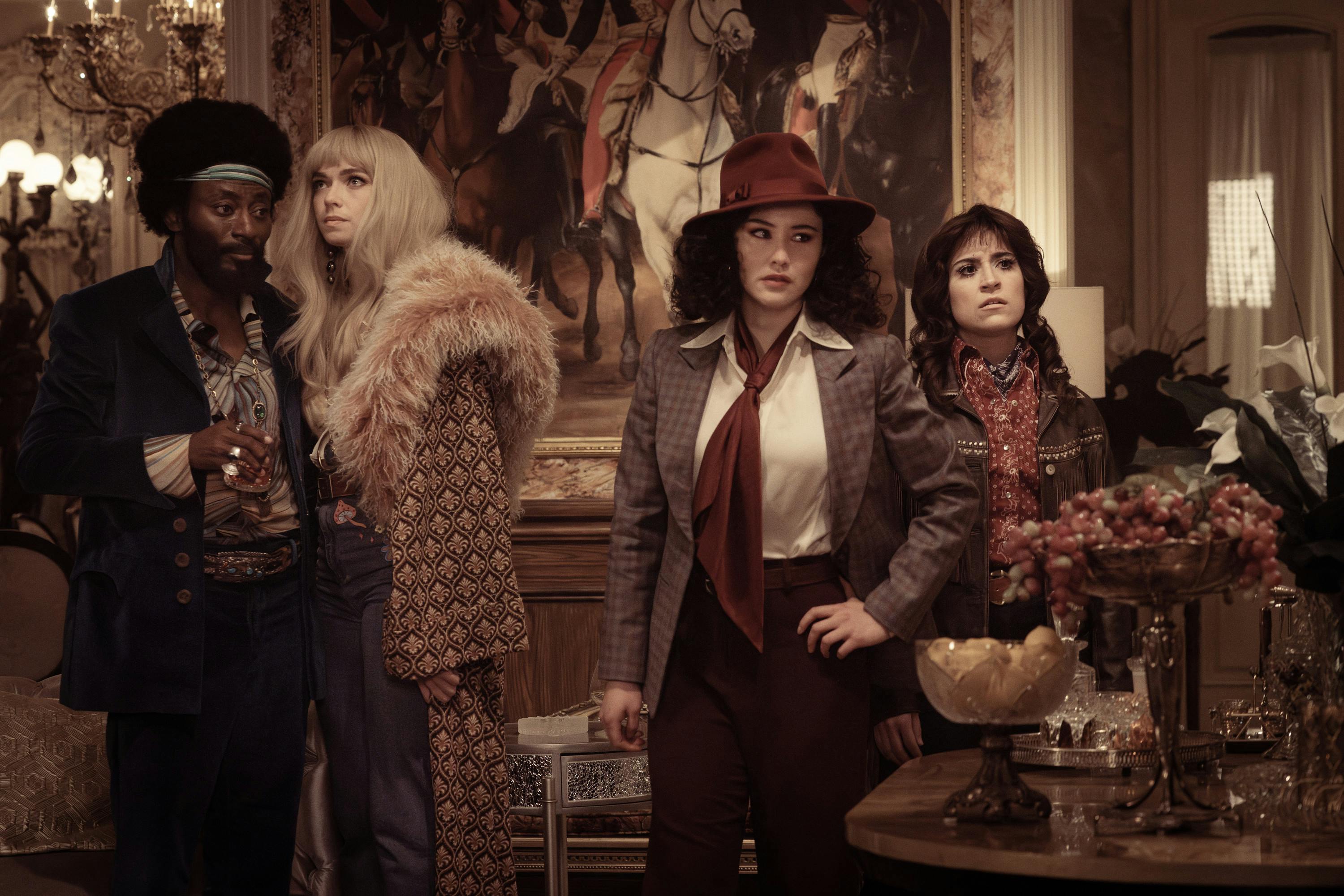 In a Holodeck program, La'An as Amelia Moon has to solve a mystery involving Anthony MacBeau, Adelaide Shaw, and Lee Woods in 'A Space Adventure Hour'