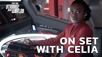 Uhura sits at her communication station