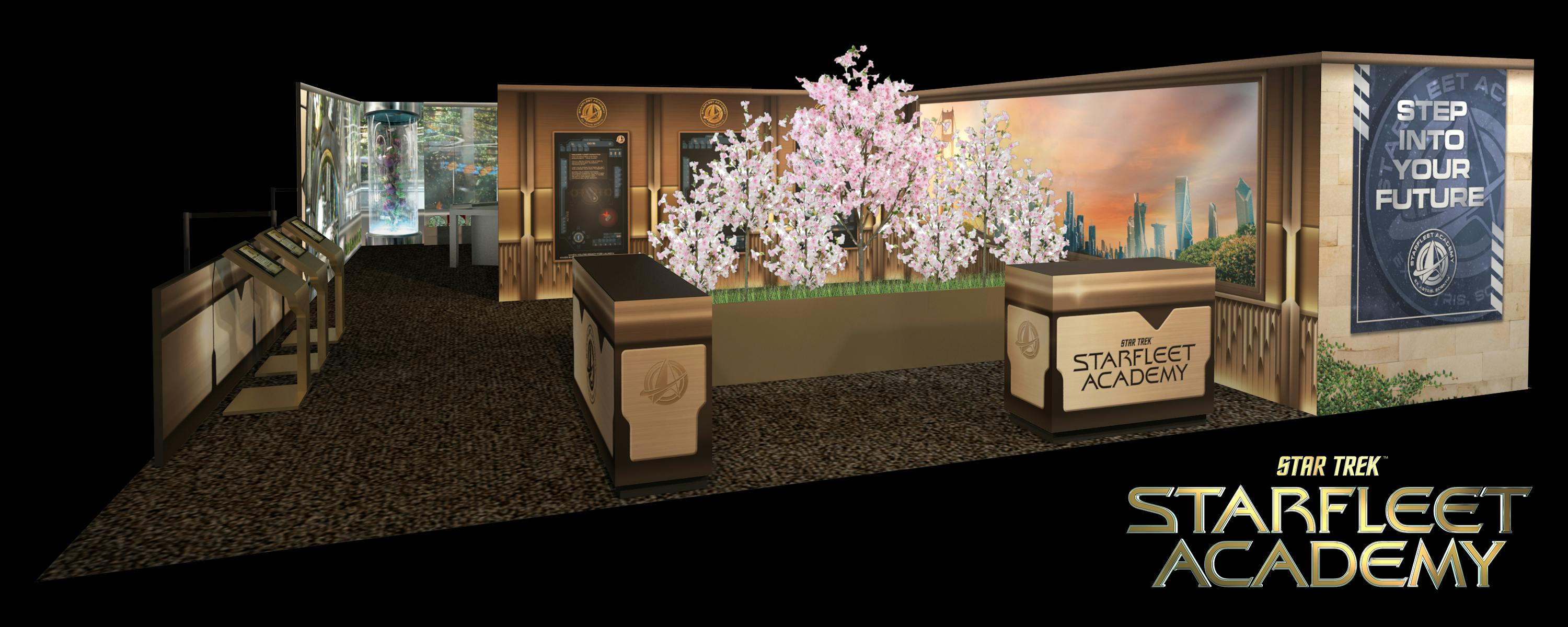 Star Trek: Starfleet Academy mockup at New York Comic Con booth