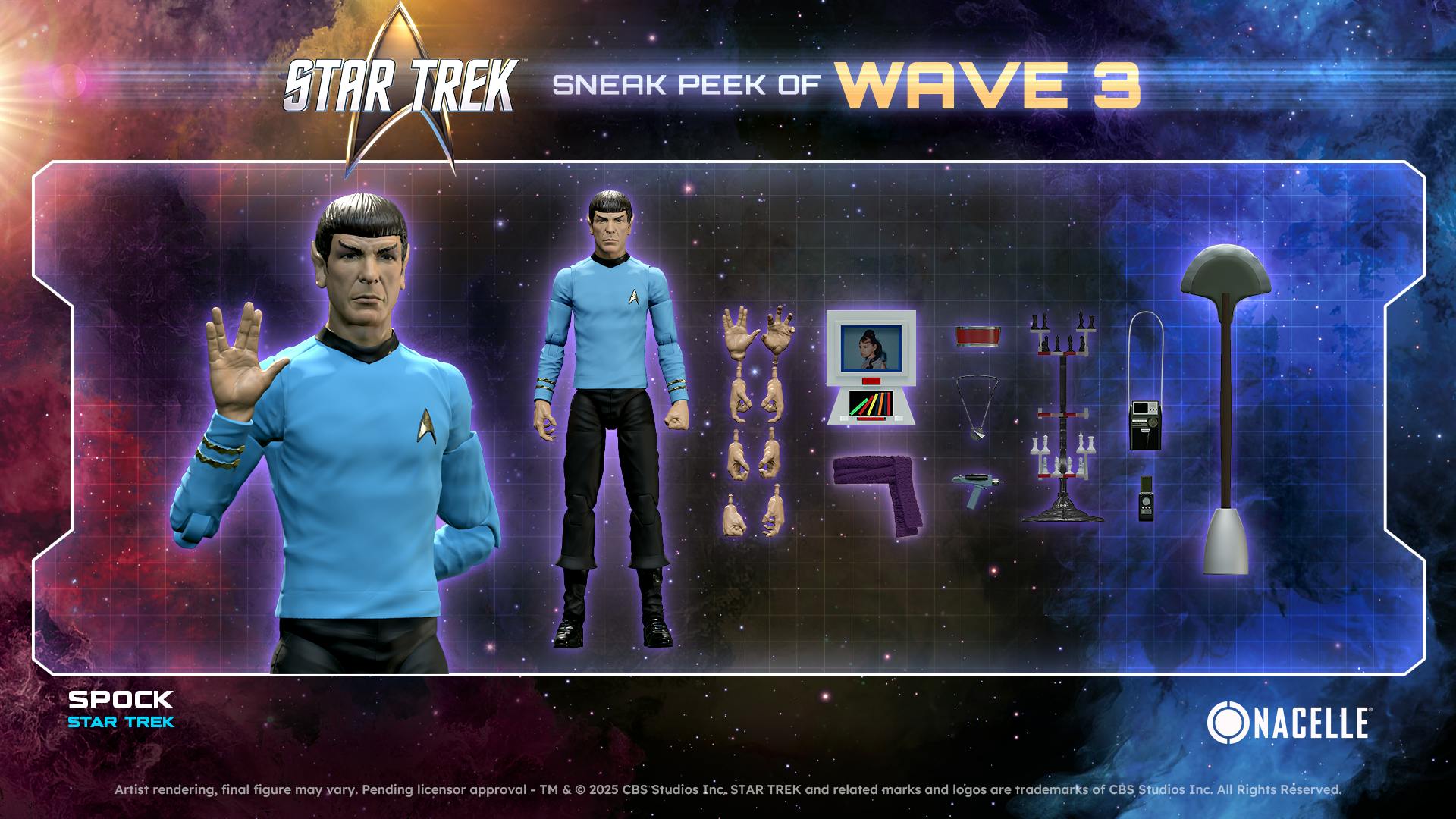 Star Trek x Nacelle - Spock action figure with its accessories