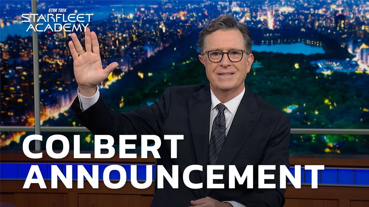 Stephen Colbert does the Vulcan salute