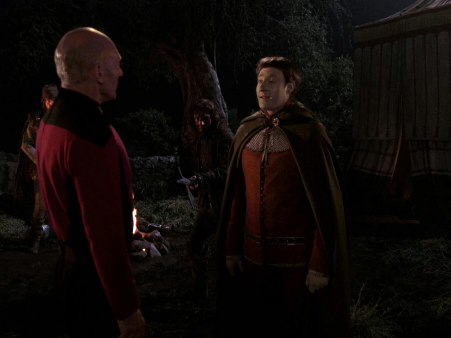 Picard commends Data for his performance in Shakespeare's Henry V in the holodeck in 'The Defector'