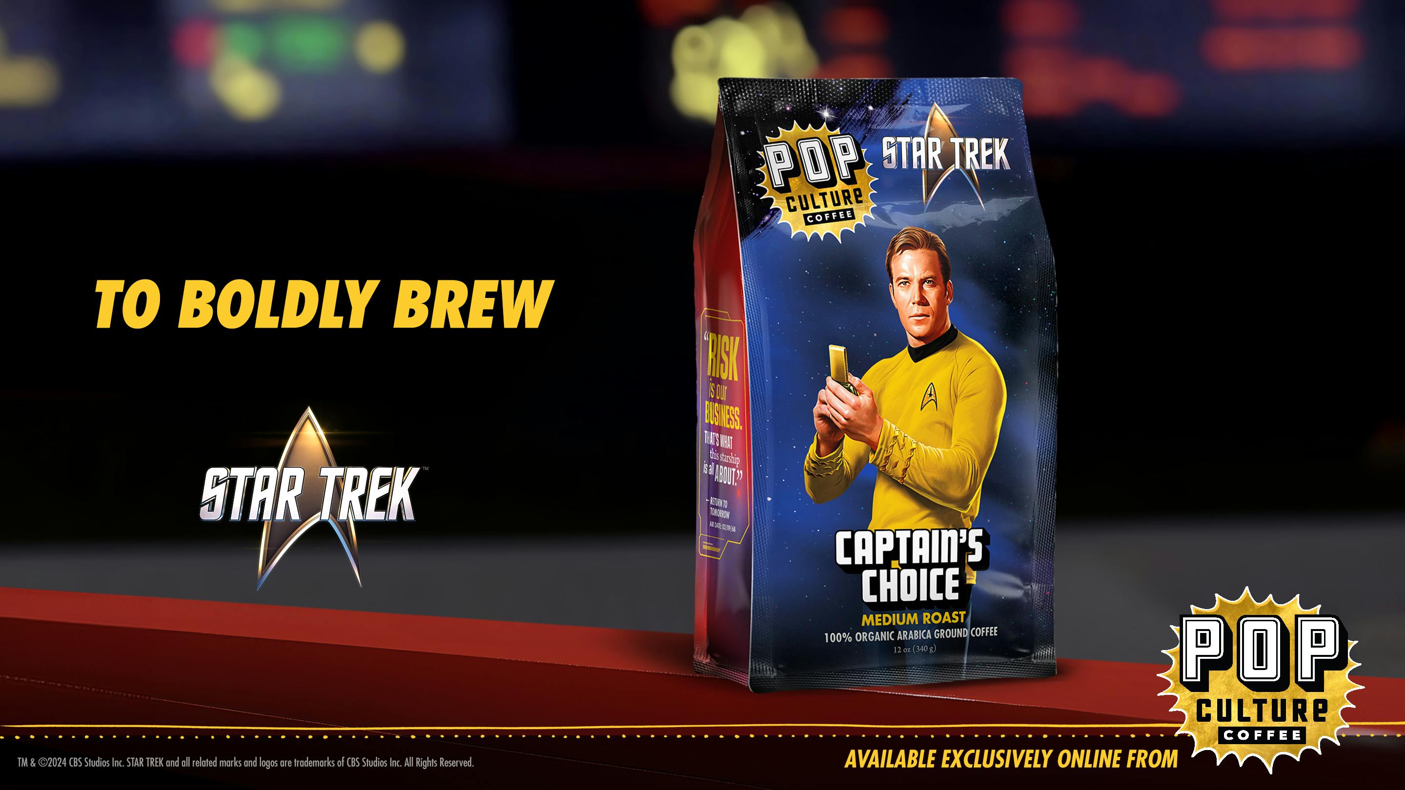 Pop Culture Coffee promotional photo featuring Captain's Choice coffee