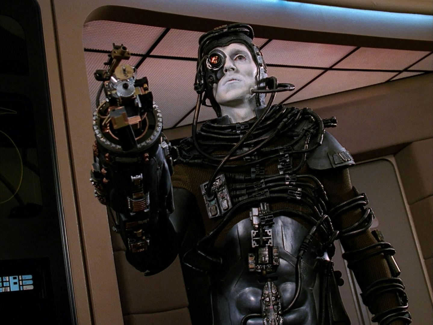 The Borg boards the Enterprise's bridge in 'The Best of Both Worlds, Part I'