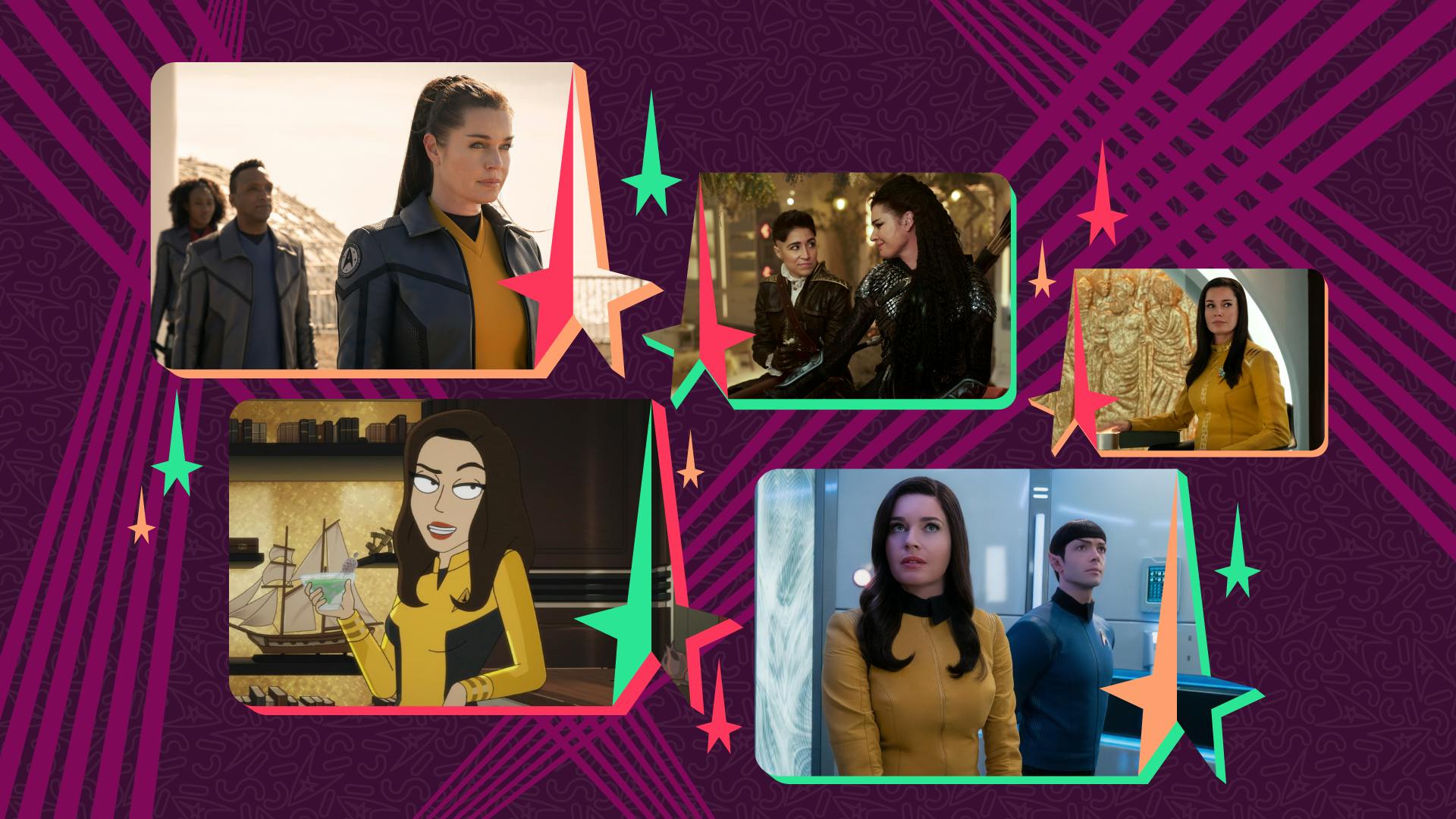 Episodic stills of Una Chin-Riley from Star Trek: Short Treks and Strange New Worlds