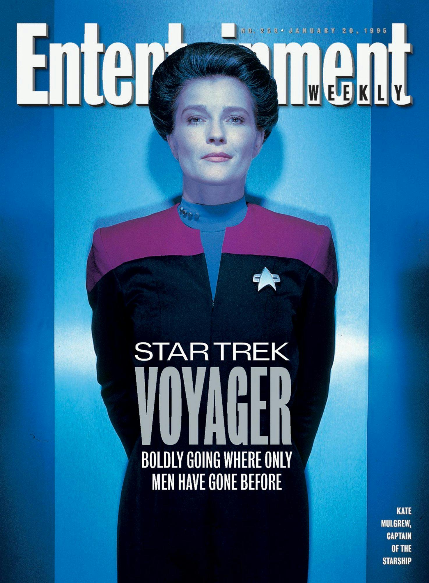 Kate Mulgrew (Star Trek: Voyager's Captain Janeway) graces the January 20, 1995 cover of Entertainment Weekly