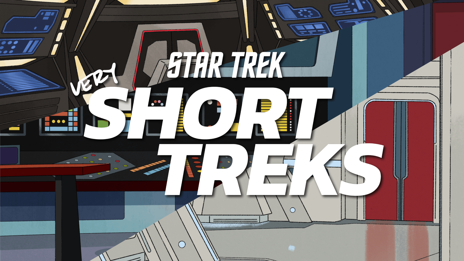 Illustrated banner featuring the logo of Star Trek: very Short Treks