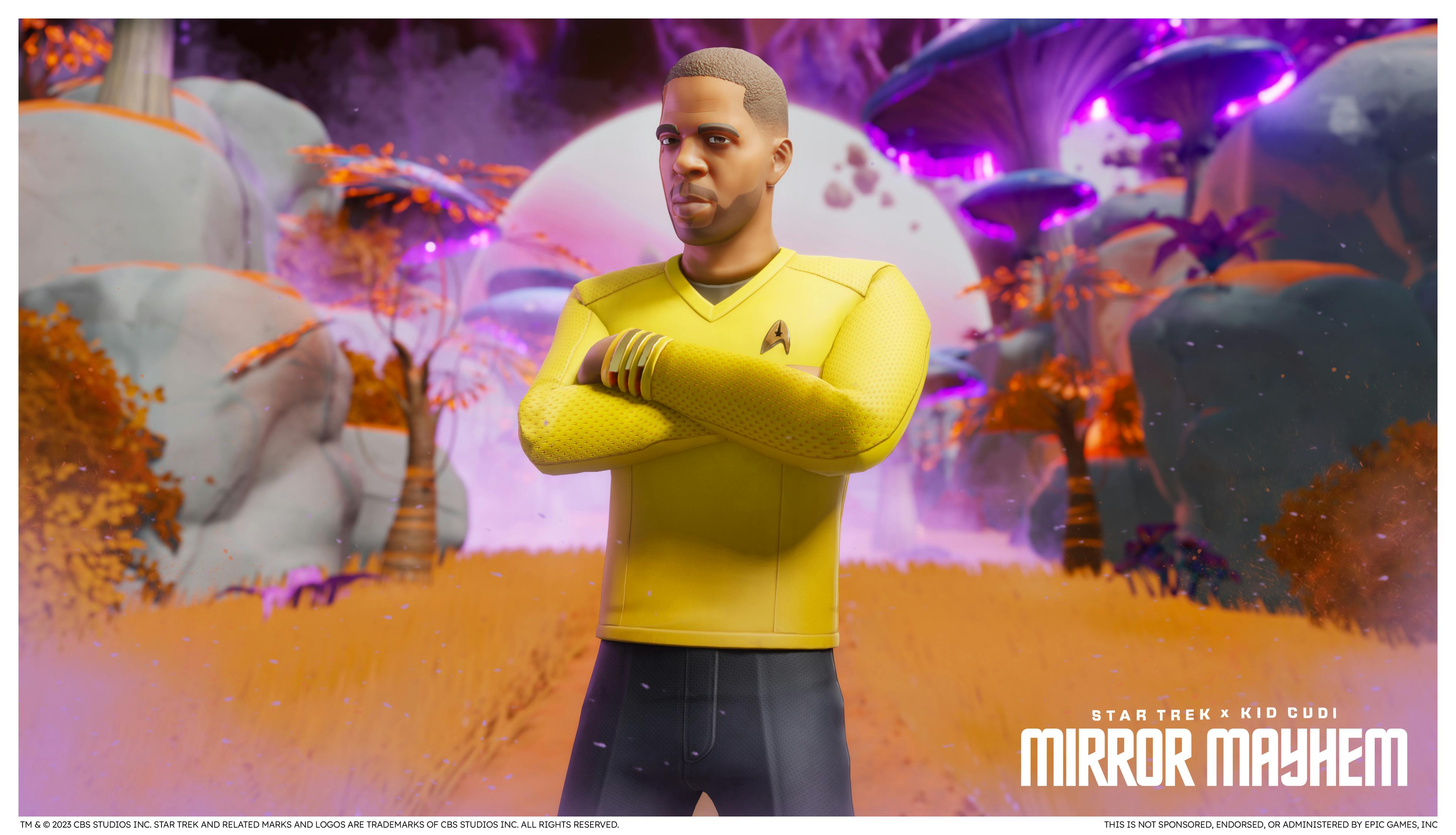 Star Trek x Kid Cudi Mirror Mayhem - Fortnite render - Captain Skyles